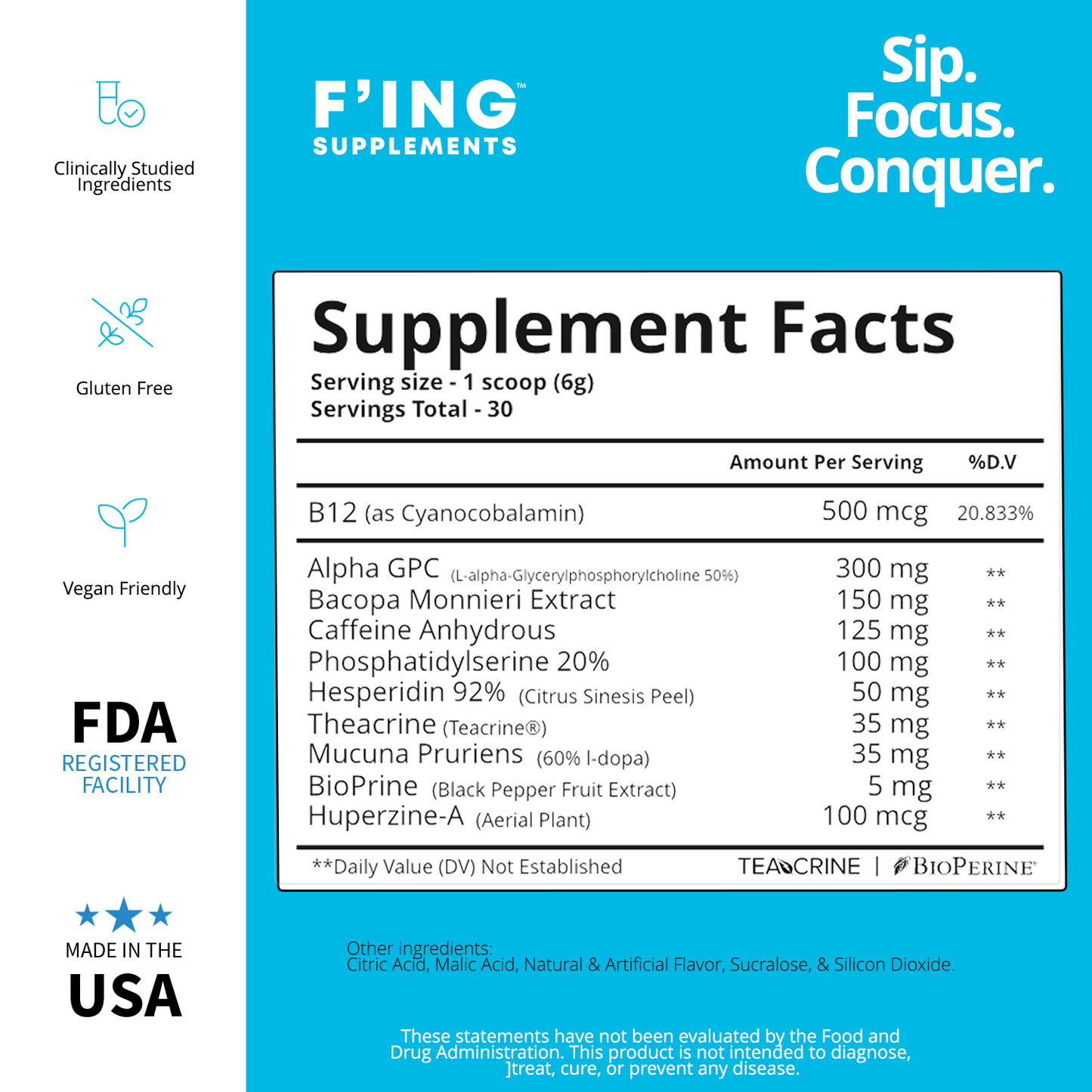 F'ing Focus Nootropic Drinks - Boost Concentration and Energy - Concordia Style Boutique