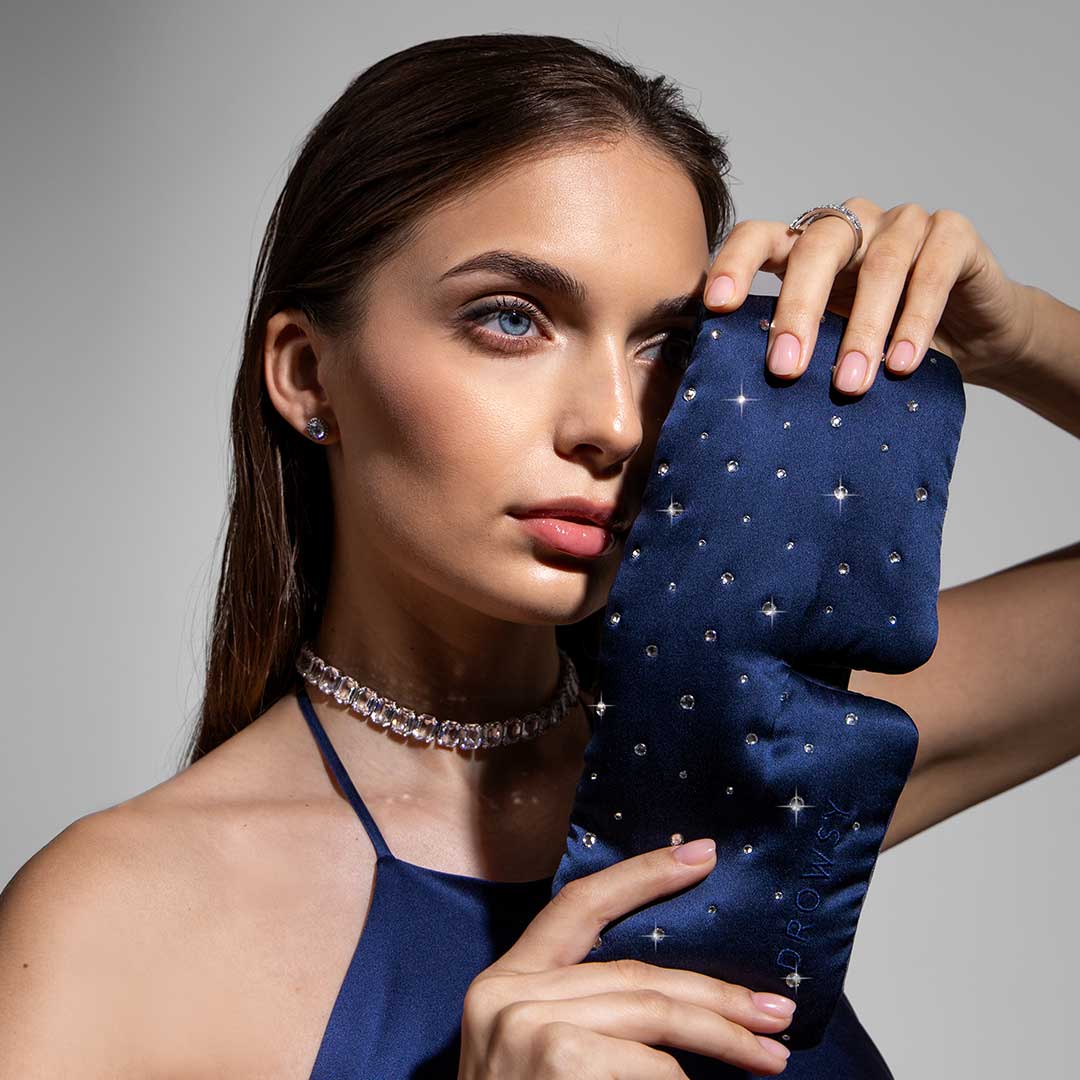 Silk Sleep Eye Mask Crystals by Swarovski® - Concordia Style Boutique