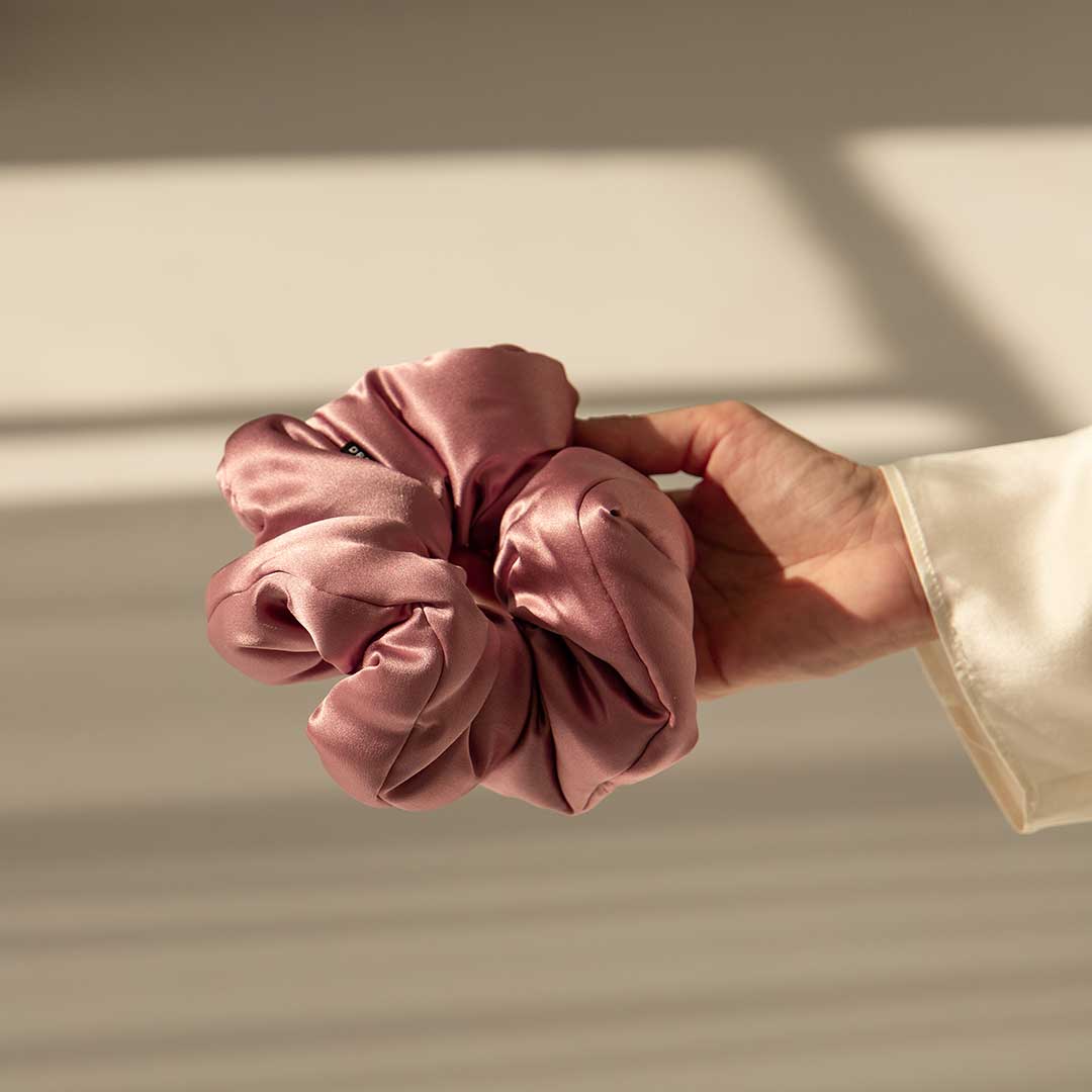 Damask Rose - Padded Scrunchie - Concordia Style Boutique