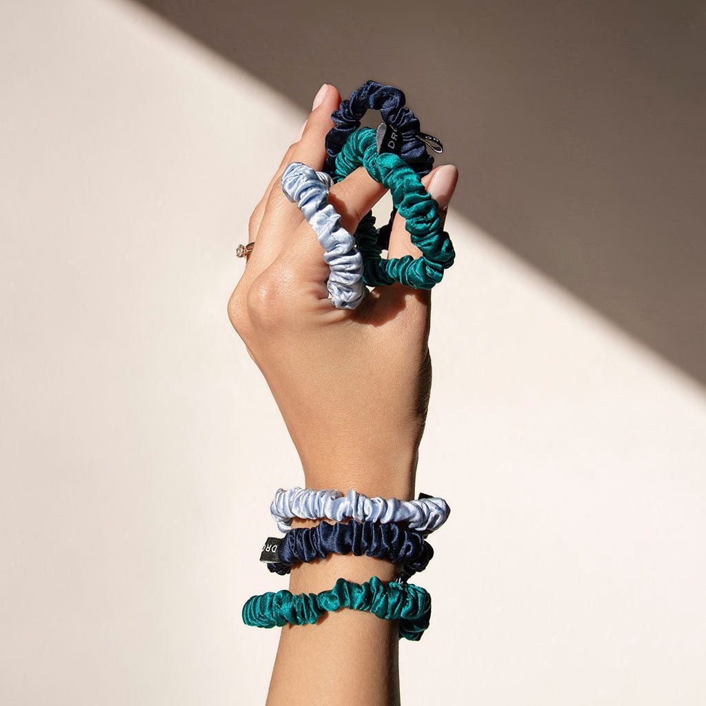 Skinny Scrunchie Set - Blue & Green Shades - Concordia Style Boutique