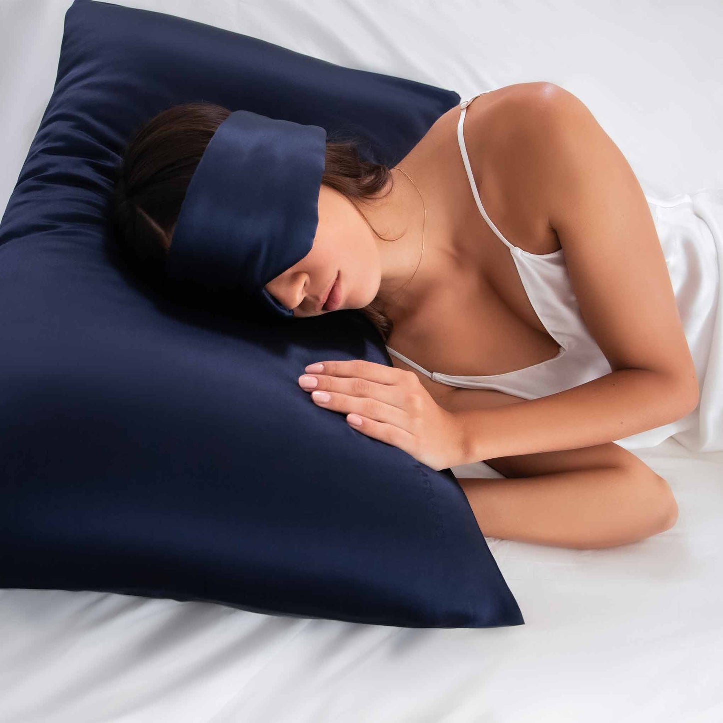 Midnight Blue Silk Pillowcase - Concordia Style Boutique