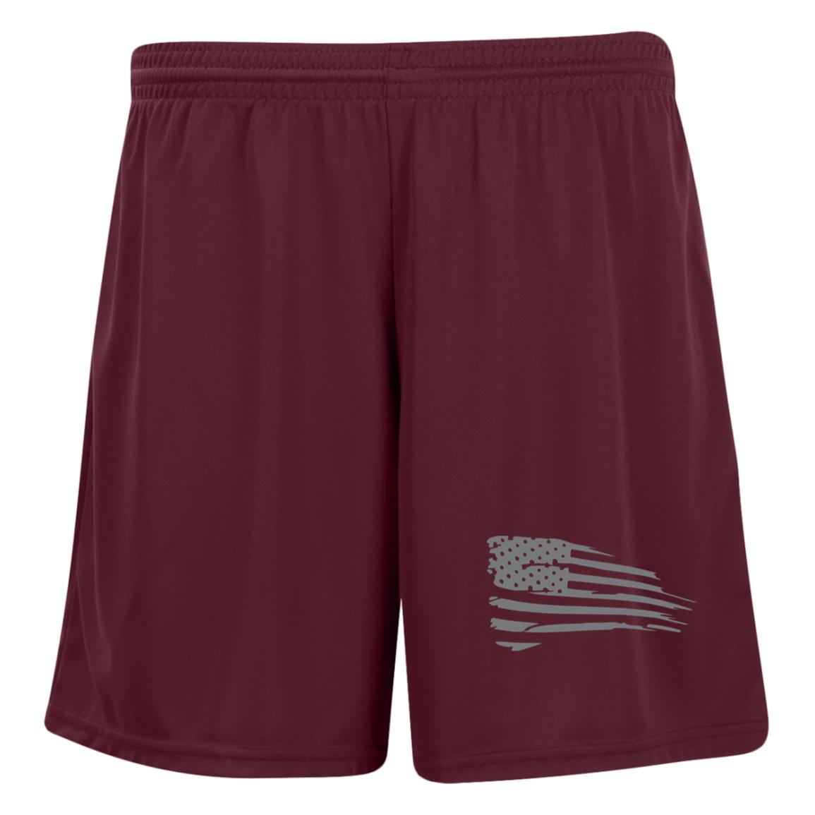 Distressed Flag Ladies' 7 inch Inseam Training Shorts - Concordia Style Boutique