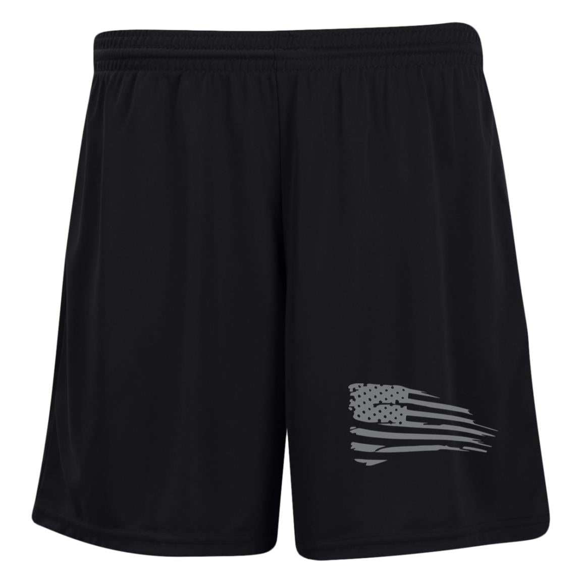 Distressed Flag Ladies' 7 inch Inseam Training Shorts - Concordia Style Boutique