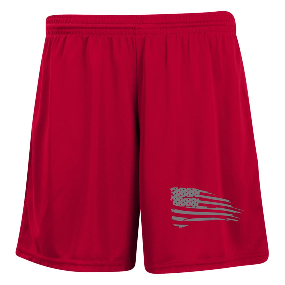 Distressed Flag Ladies' 7 inch Inseam Training Shorts - Concordia Style Boutique