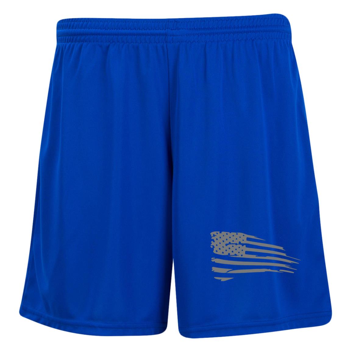 Distressed Flag Ladies' 7 inch Inseam Training Shorts - Concordia Style Boutique