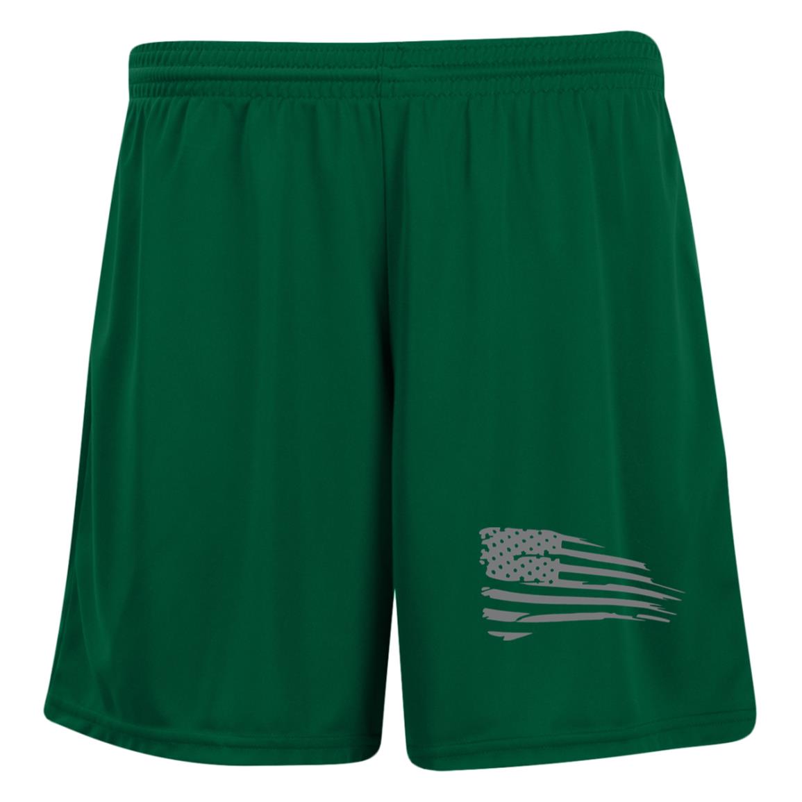 Distressed Flag Ladies' 7 inch Inseam Training Shorts - Concordia Style Boutique