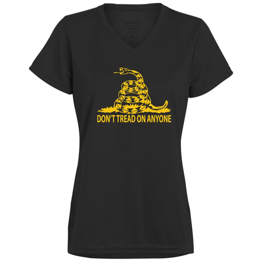 Don't Tread on Anyone Ladies’ Moisture-Wicking V-Neck Tee - Concordia Style Boutique