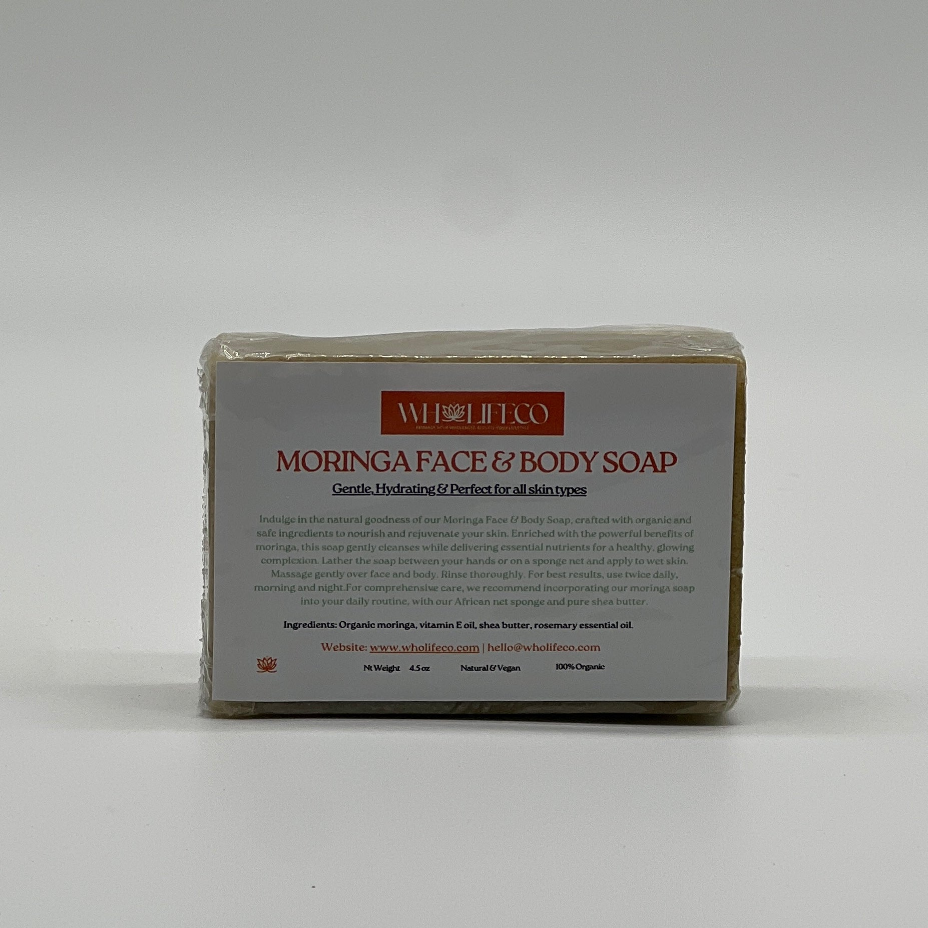 Moringa Face & Body Soap - Vegan & Organic - Concordia Style Boutique