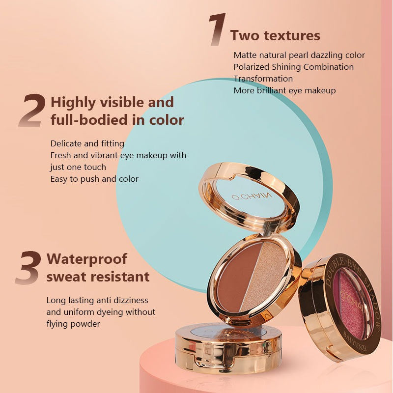 O'CHAIN Pearlescent Two-Color Eyeshadow and Matte Lipstick Set – Long-Lasting, Non-Sticky and Vibrant - Premium eyeshadow from Concordia Style Boutique - Just $12.86! Shop now at Concordia Style Boutique