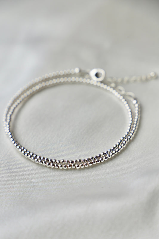 STERLING SILVER DOUBLE WRAP BRACELET - Concordia Style Boutique