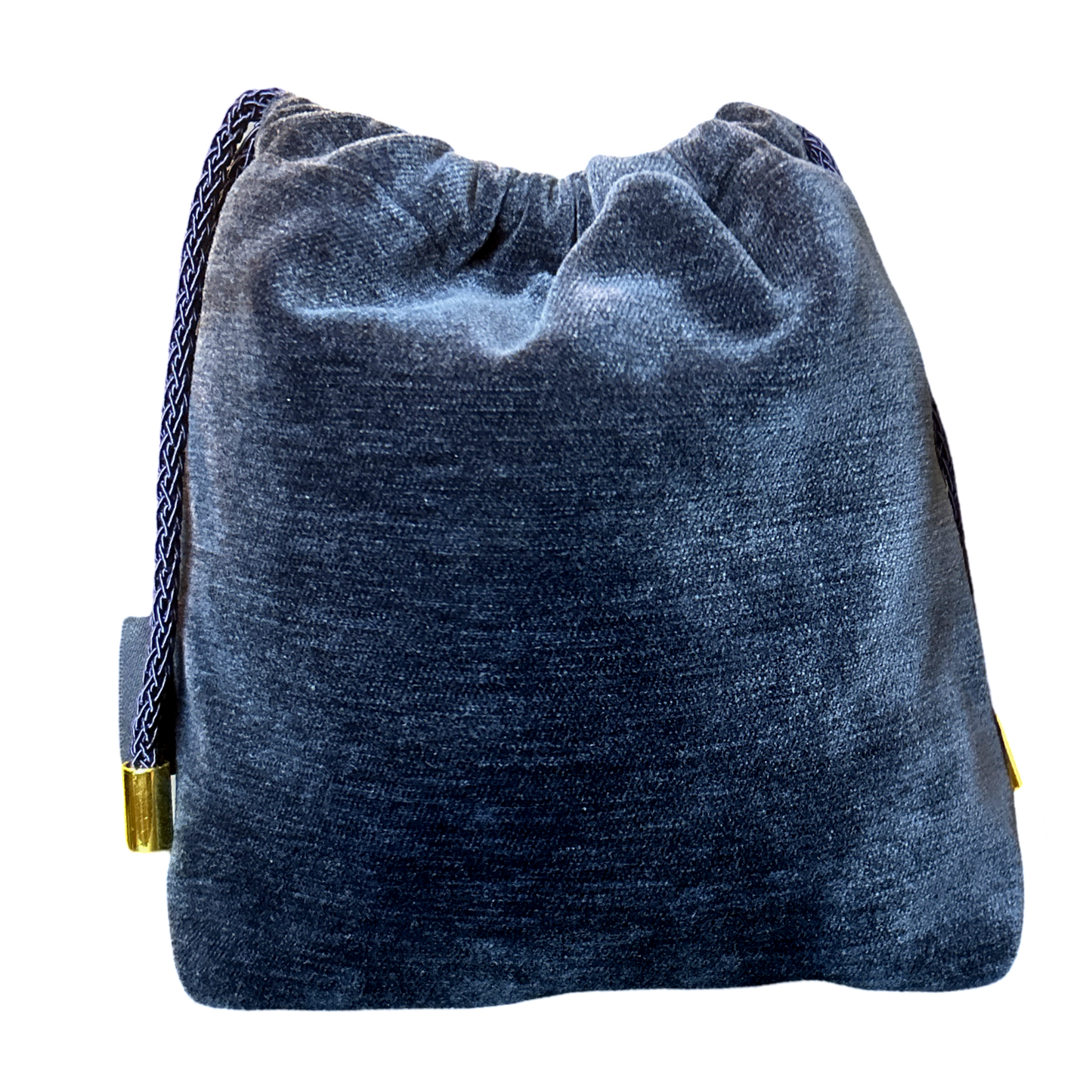 Trotter Blue Vintage Scarf Drawstring Crossbody Bag