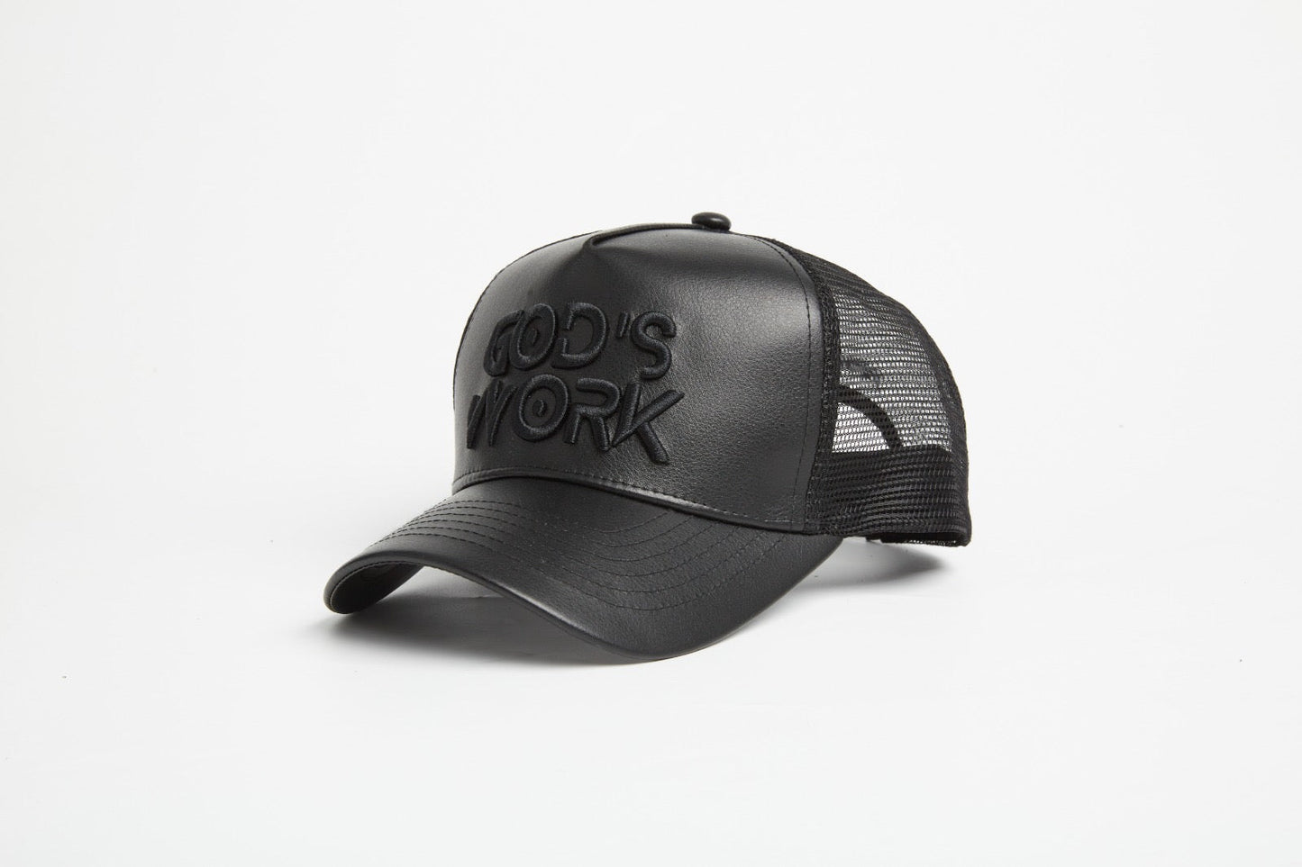 God's Work- Asphalt Leather / Signature Series Snap-back - Concordia Style Boutique