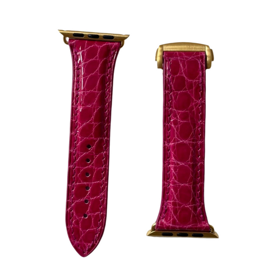 Apple Watch Band, Pink Glazed Alligator