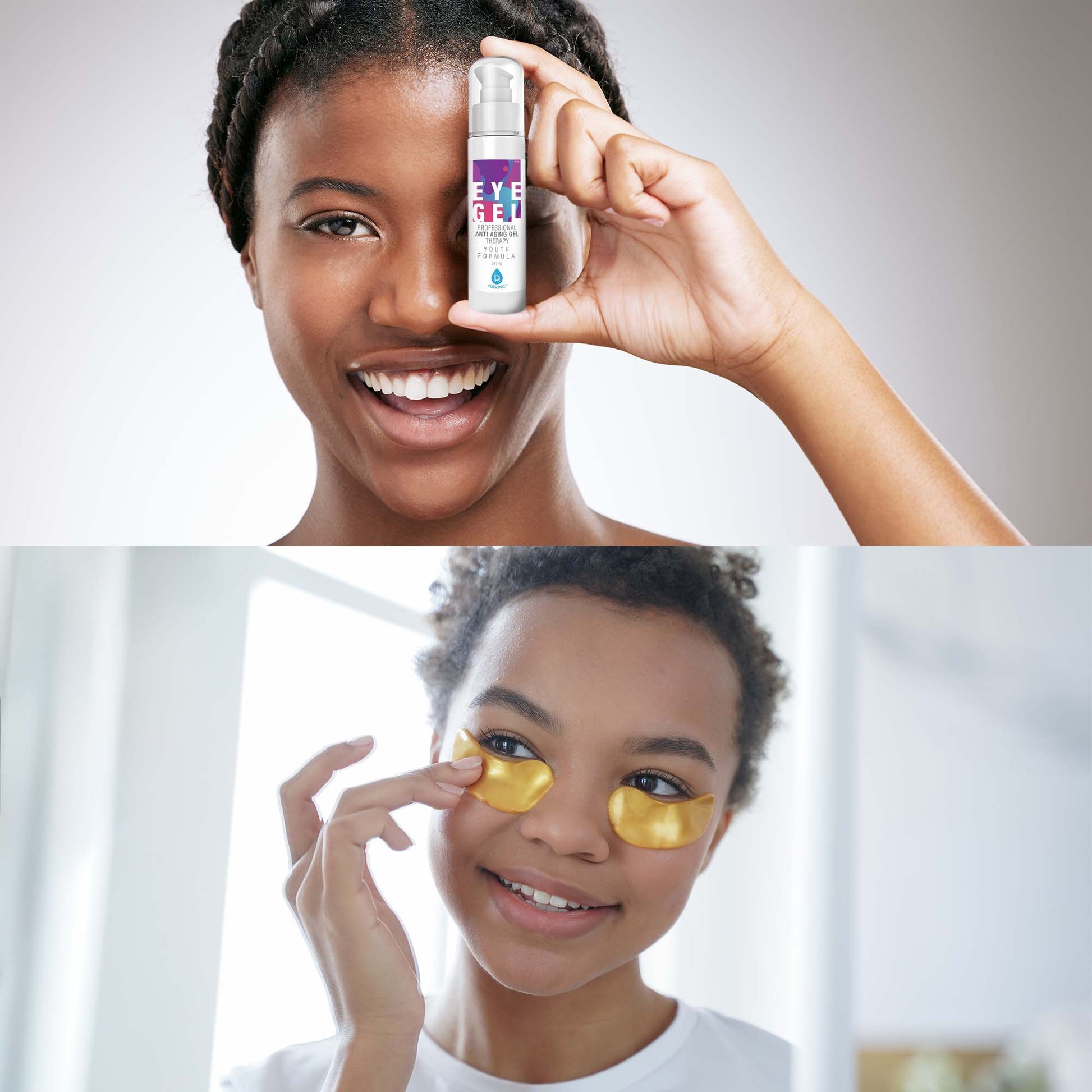 Pursonic Youthful Eyes Bundle: Professional Anti Aging Eye Gel 2 Oz & Wrinkle Care Eye Gel Patches - Concordia Style Boutique