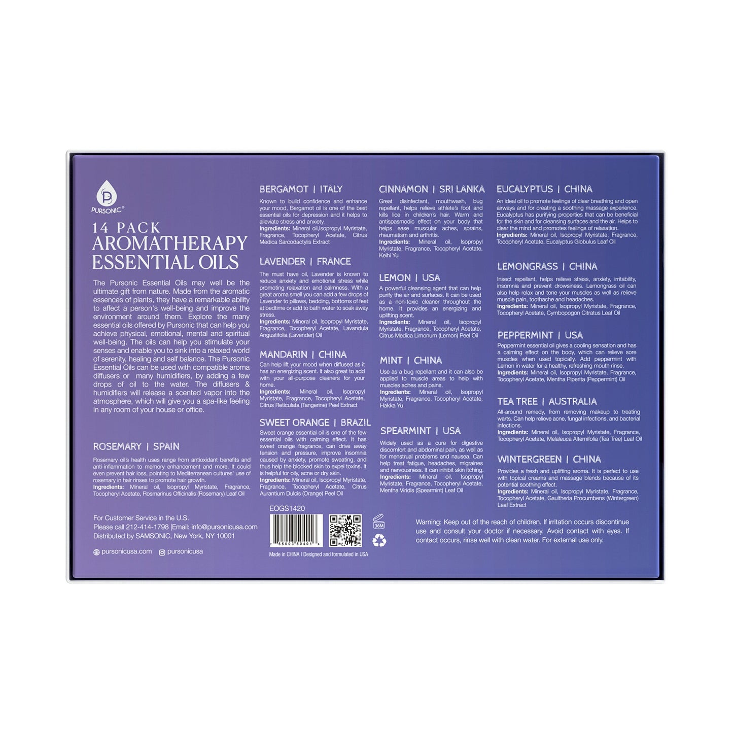 14 Pack Aromatherapy Essential Oil Gift Set - Concordia Style Boutique