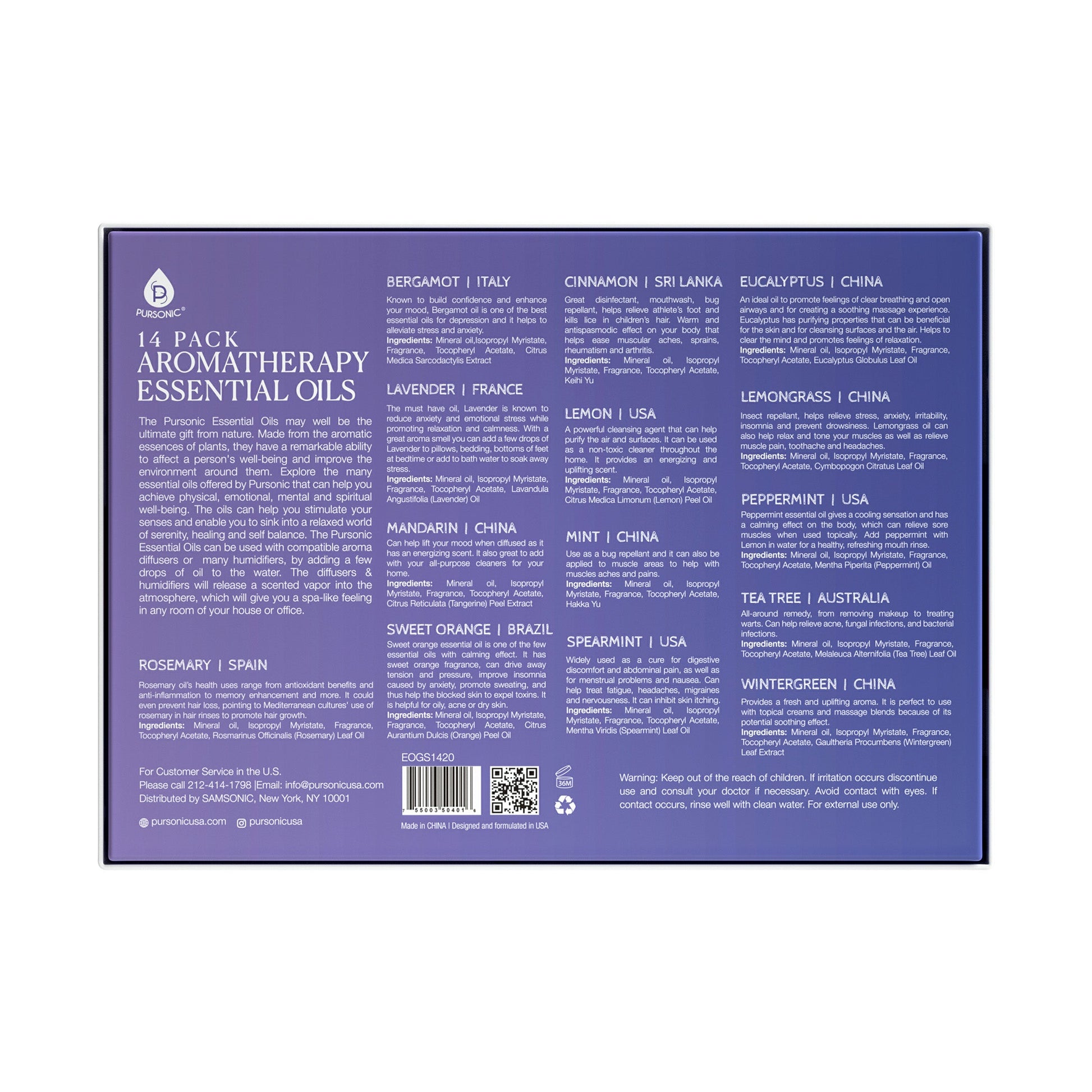 14 Pack Aromatherapy Essential Oil Gift Set - Concordia Style Boutique