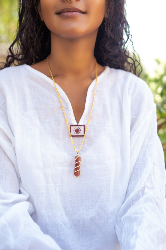 Carnelian Necklace For The Sacral Chakra