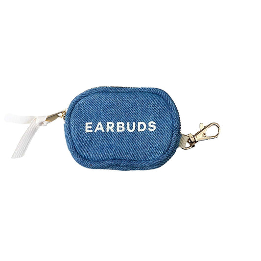 Earbuds/Airpods Case with Clasp, Denim - Concordia Style Boutique