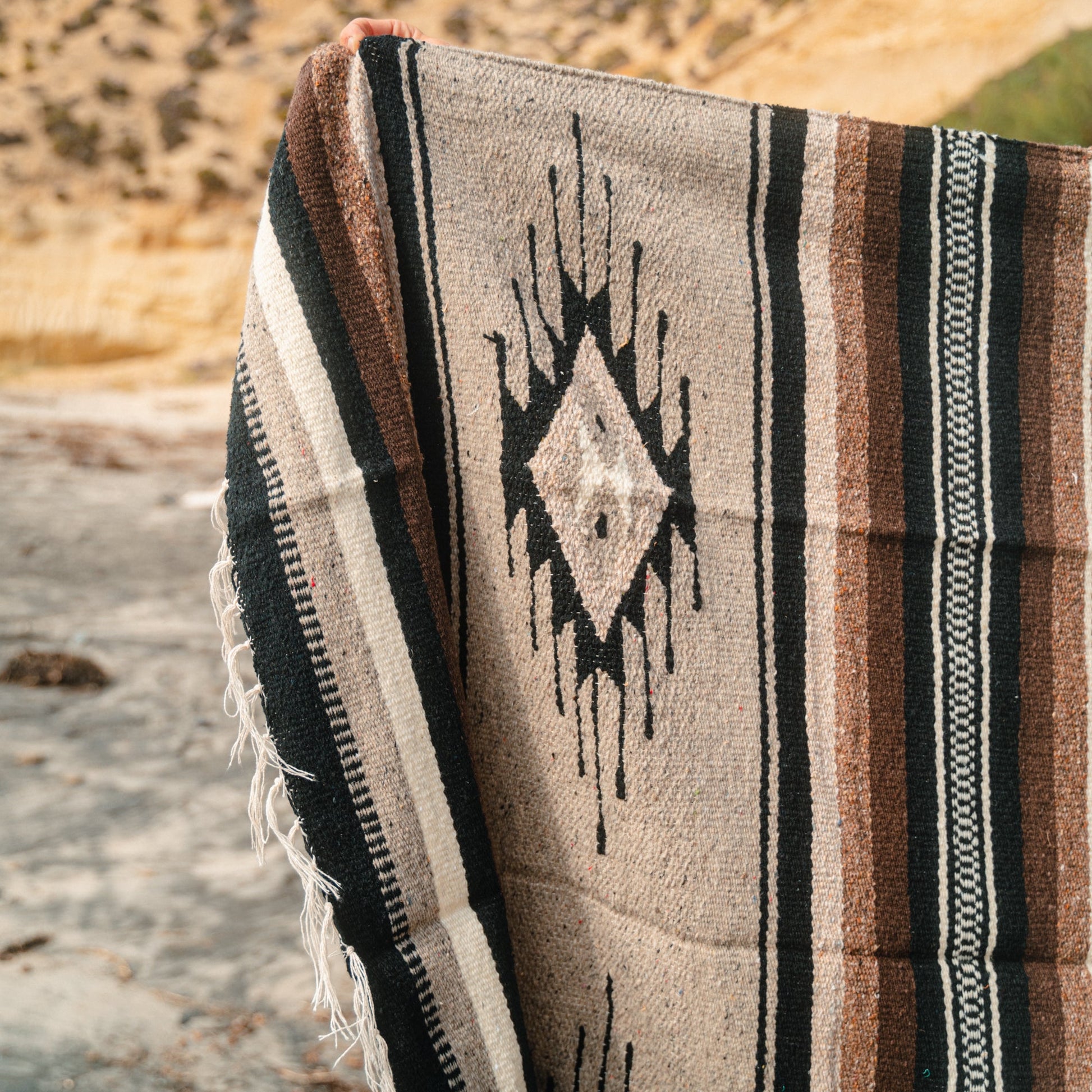 Brown Wool Mexican Blanket - Concordia Style Boutique