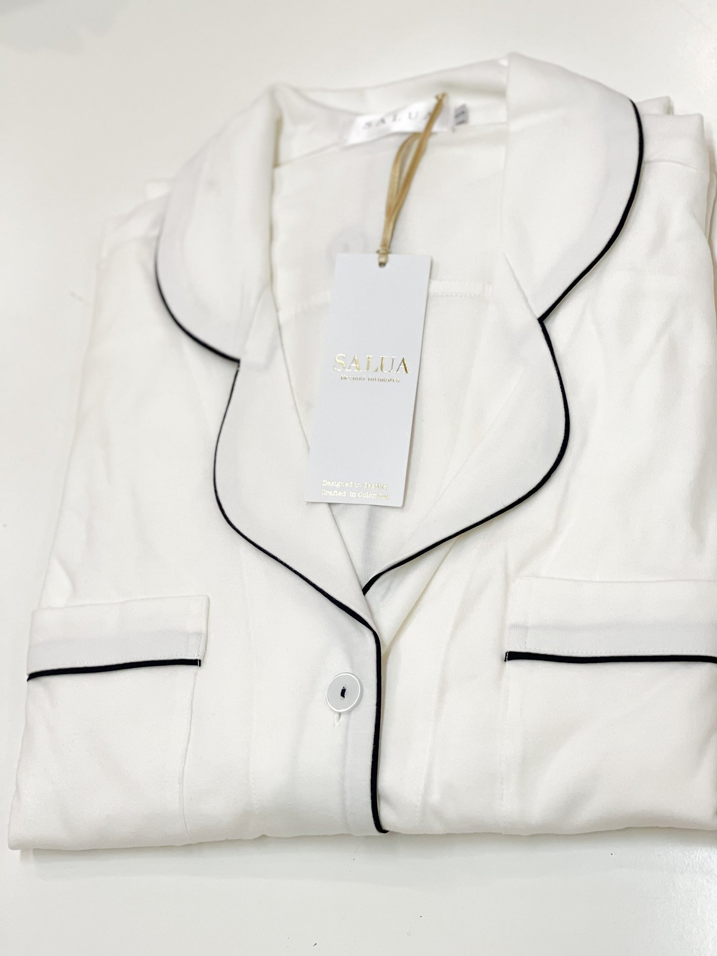 SALUA Luxury Sleep Shirt in Brushed Pima Cotton - Long