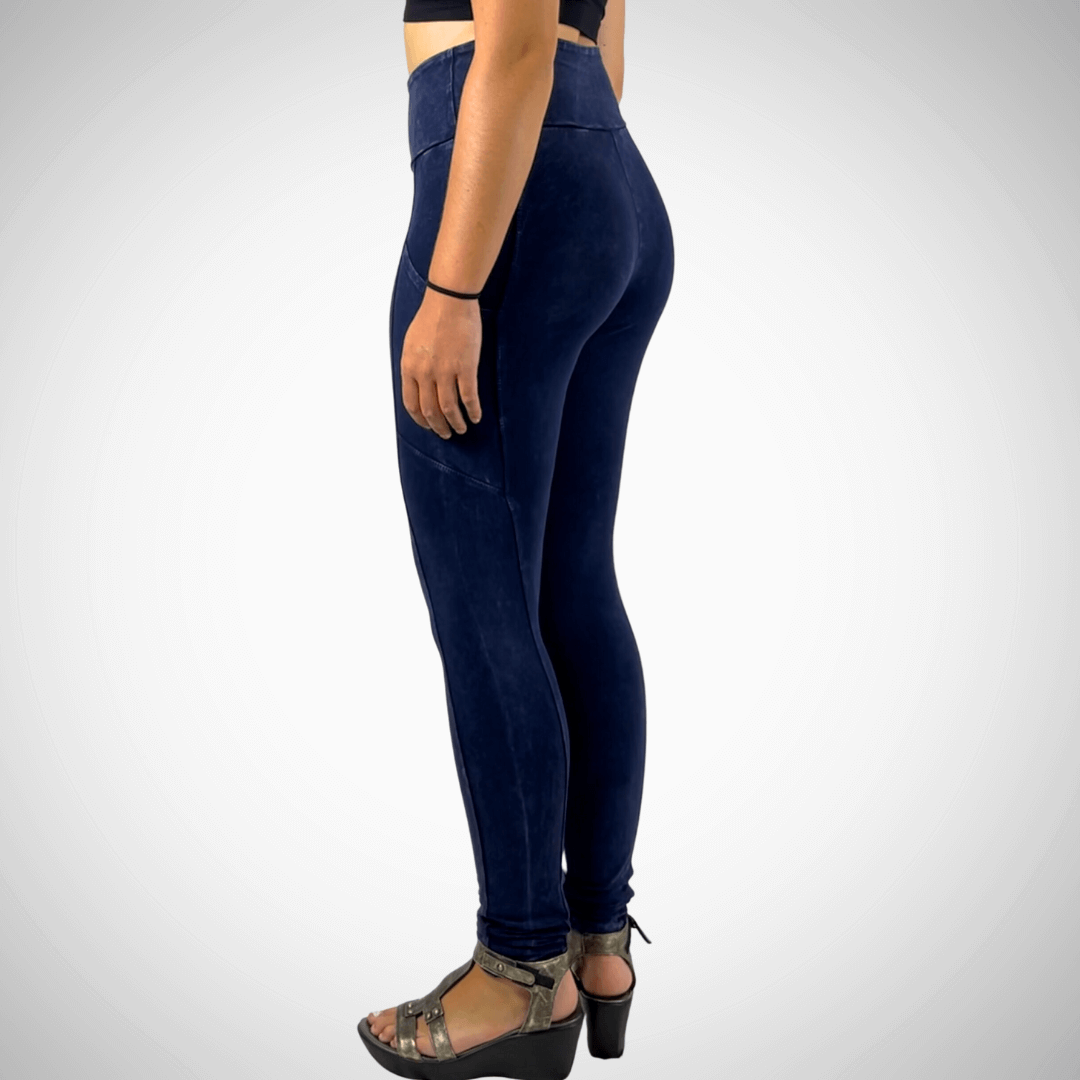 A Perfect Fit Mineral Washed Pocket Leggings Made in USA - Concordia Style Boutique