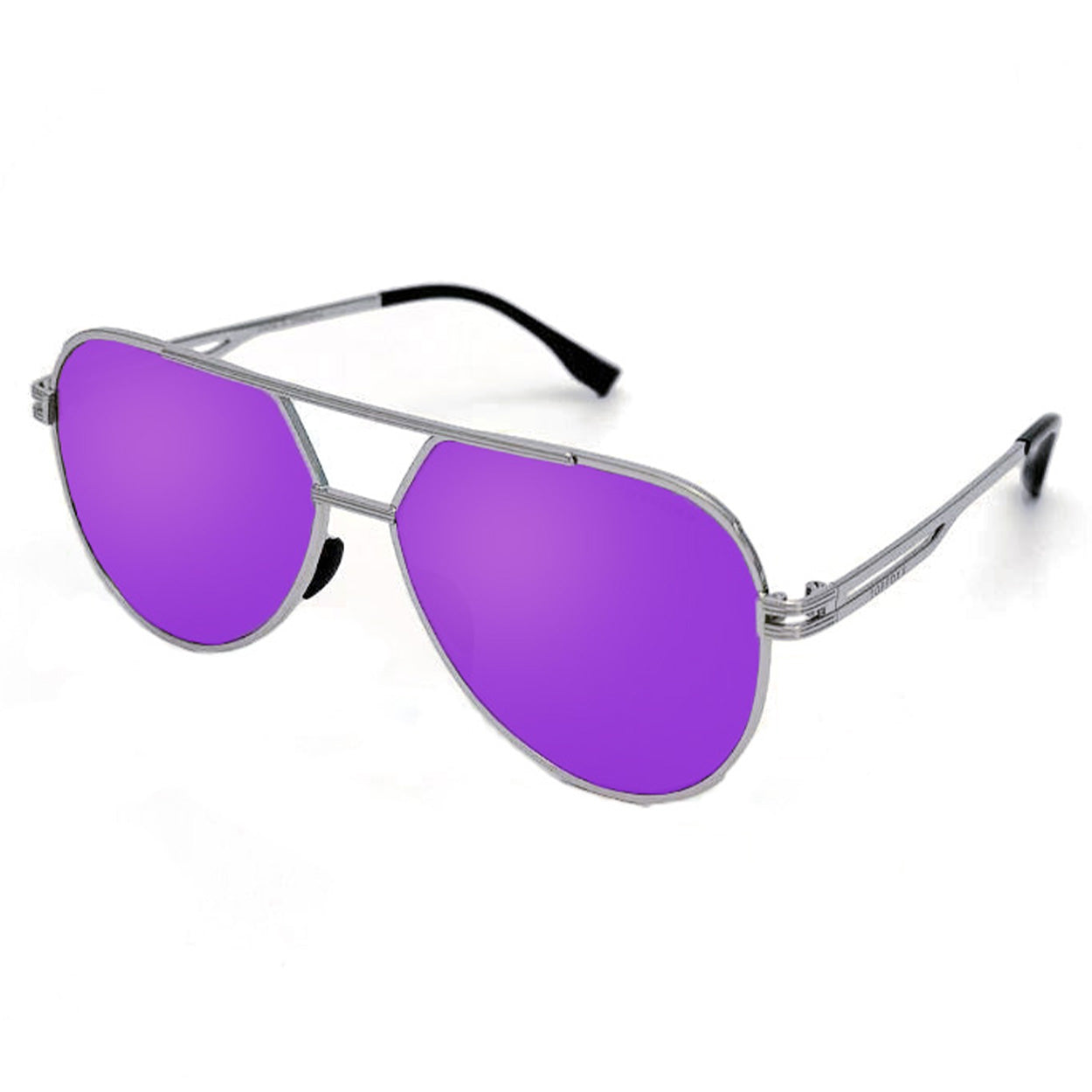 Untangled x Emily- Tangle Free - Mirrored Purple Aviator Sunglasses - Concordia Style Boutique