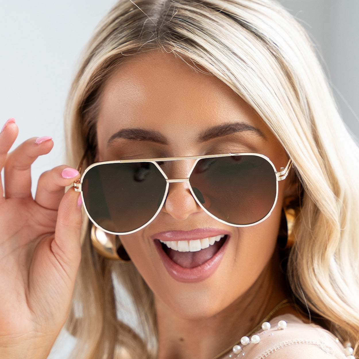 Untangled X Emily - Tangle Free - Brown Aviator Sunglasses - Concordia Style Boutique