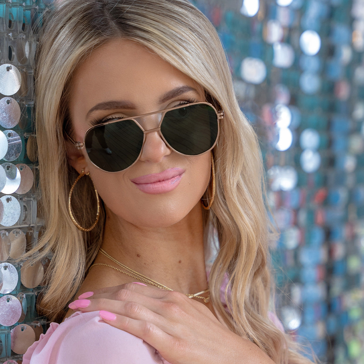 Untangled x Emily - Tangle Free - Olive Aviator Sunglasses - Concordia Style Boutique