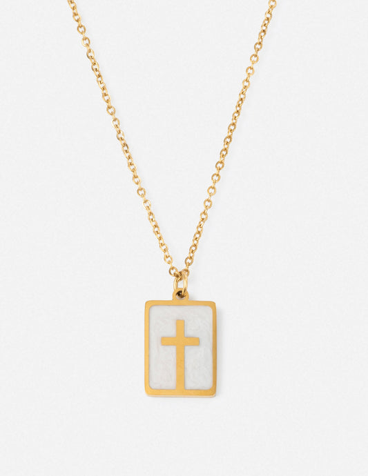 Enamel Cross Necklace - Concordia Style Boutique