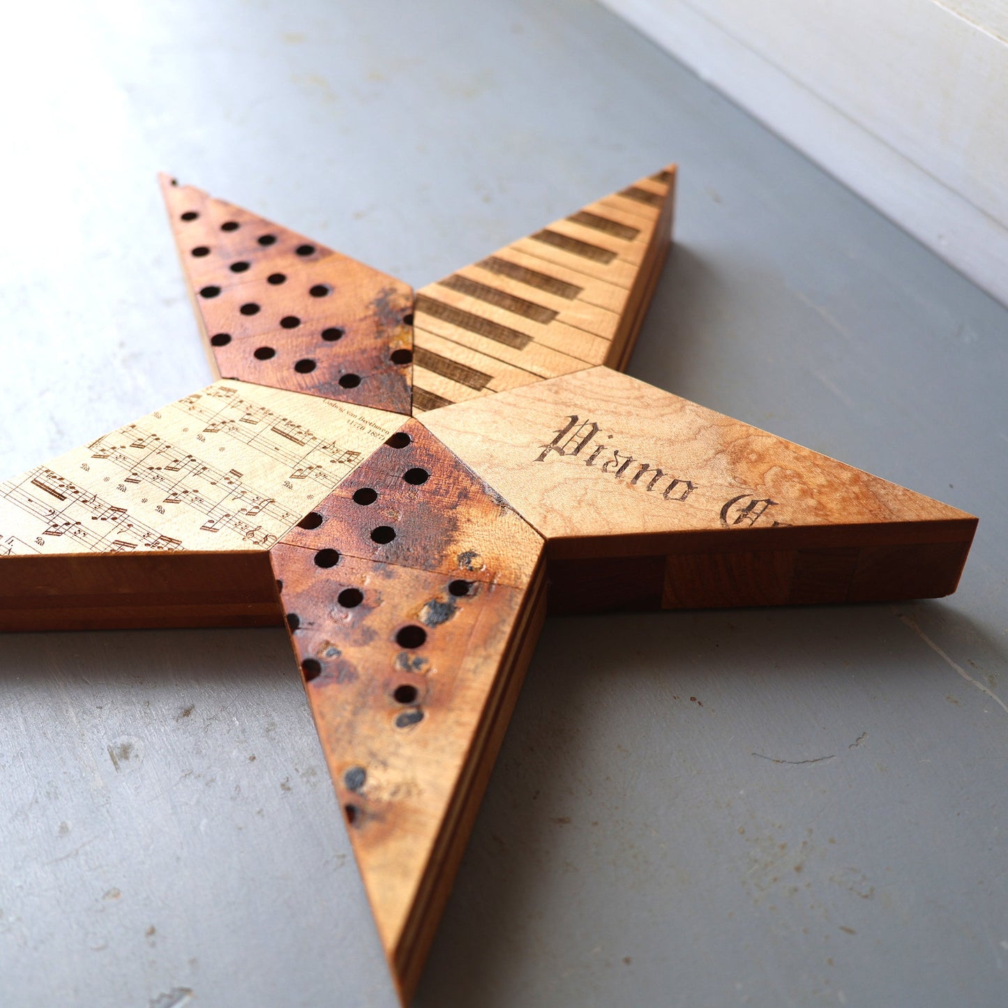 Engraved Piano Stars
