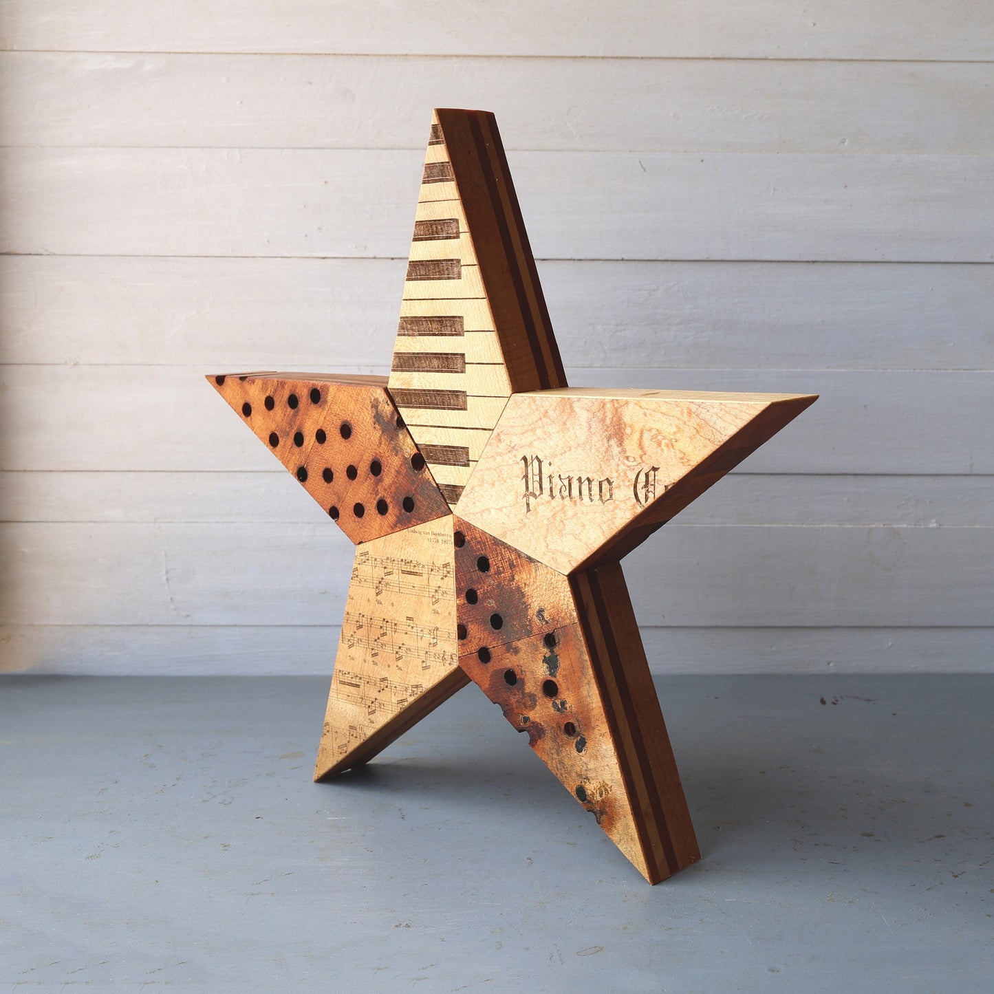 Engraved Piano Stars