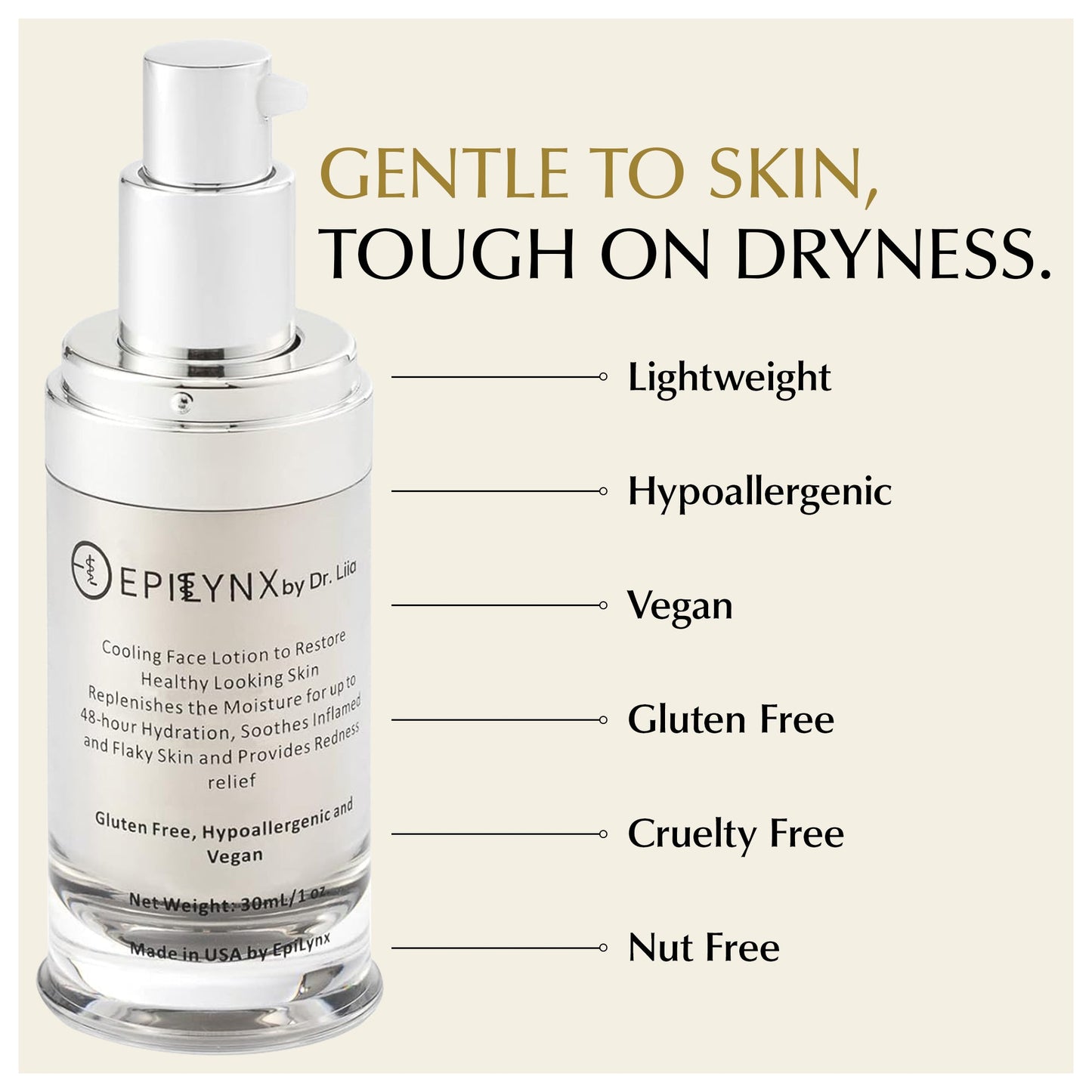Face Moisturizer for Sensitive and Dry Skin - Lightweight - Concordia Style Boutique