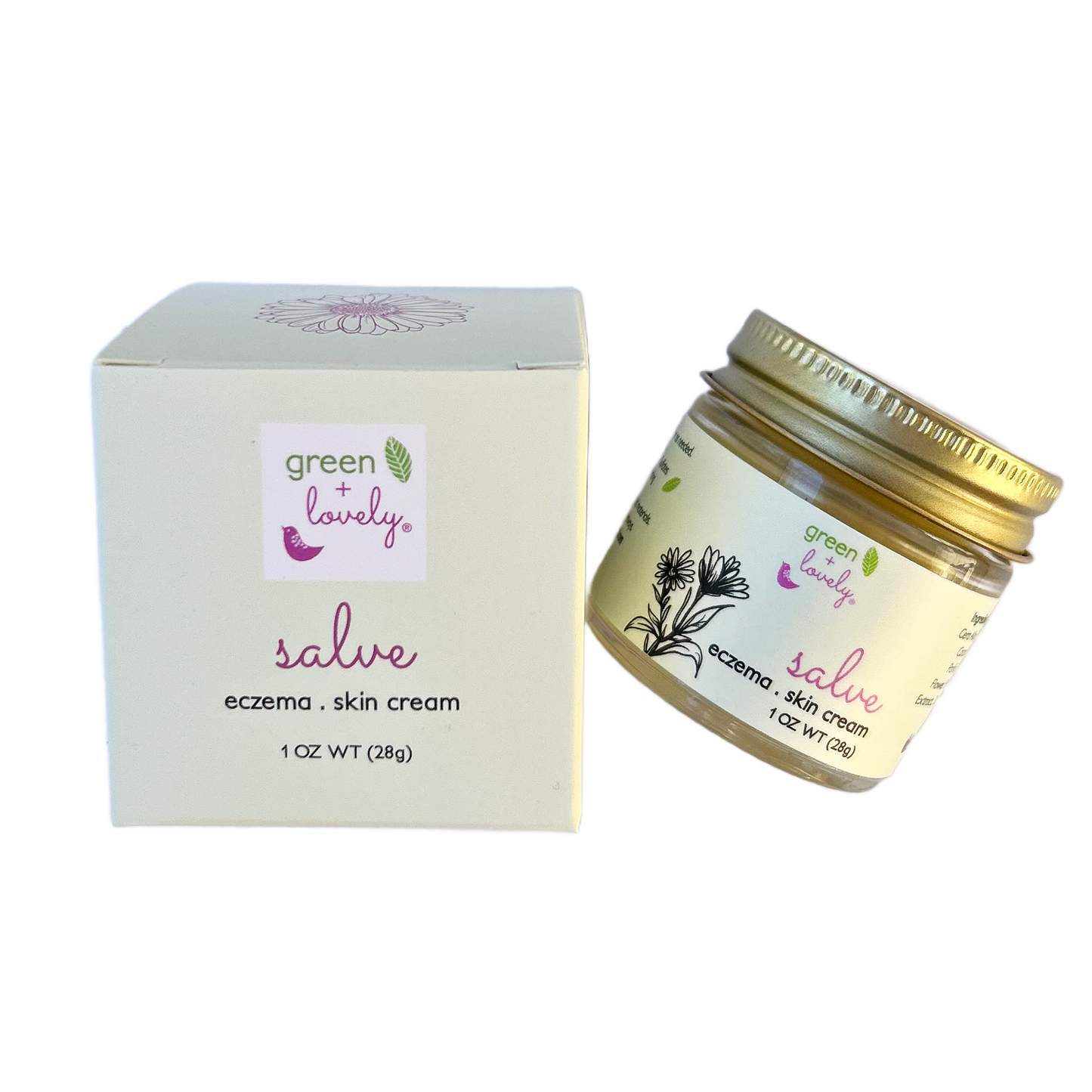 Salve with added Comfrey, Healing, Organic Skin Cream {glass} - Concordia Style Boutique