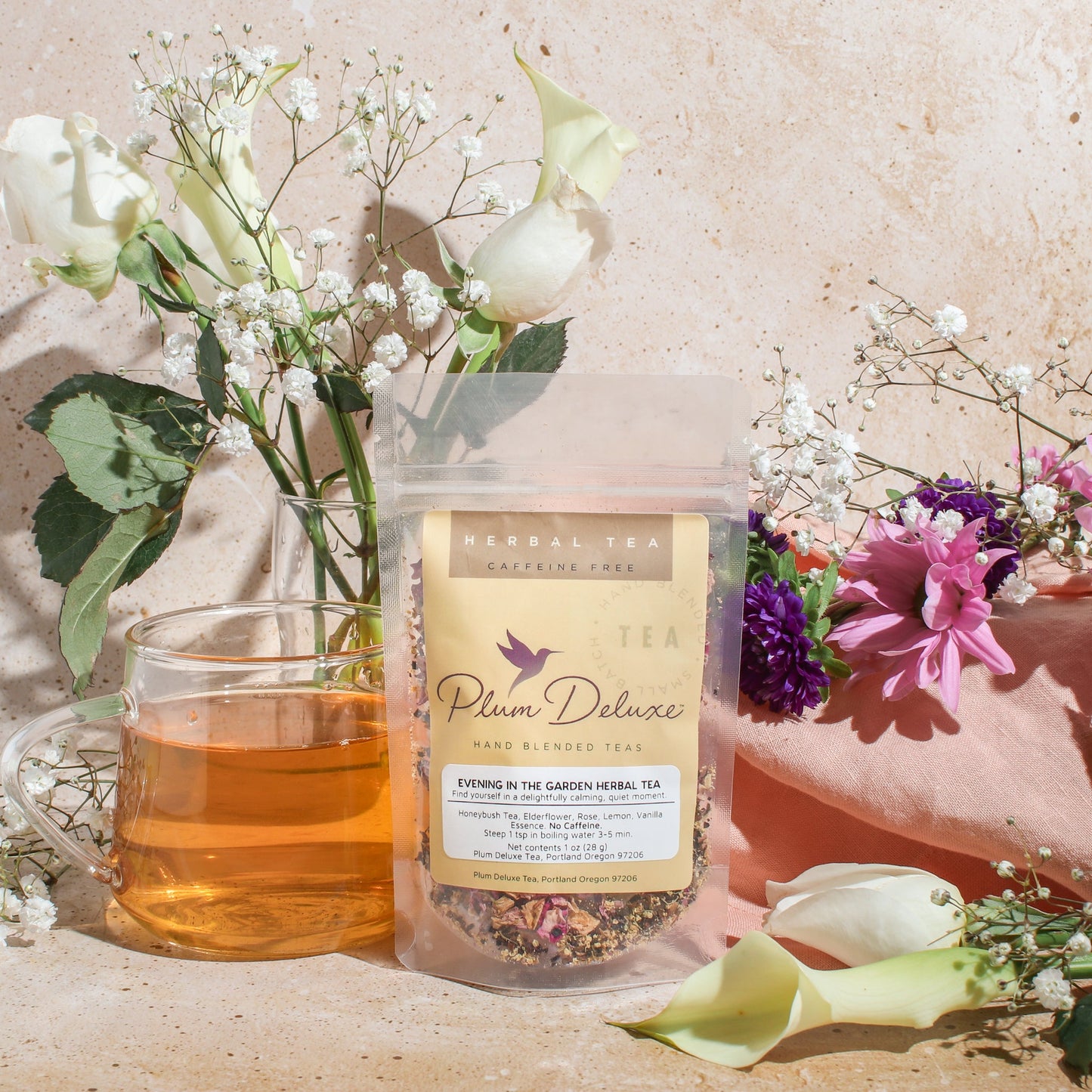 Evening in the Garden Herbal Tea (Elderflower - Lemon - Rose) - Concordia Style Boutique