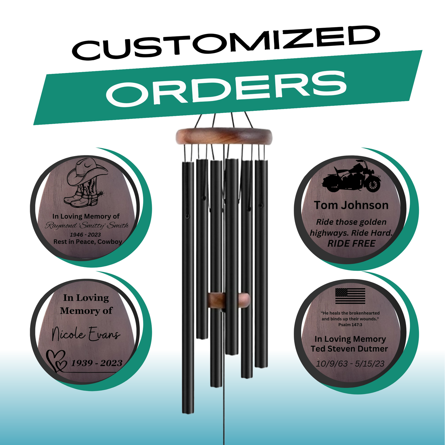 32" Serenity Memorial Wind Chimes - Thoughtful Gift For Special Occasions or Reflections