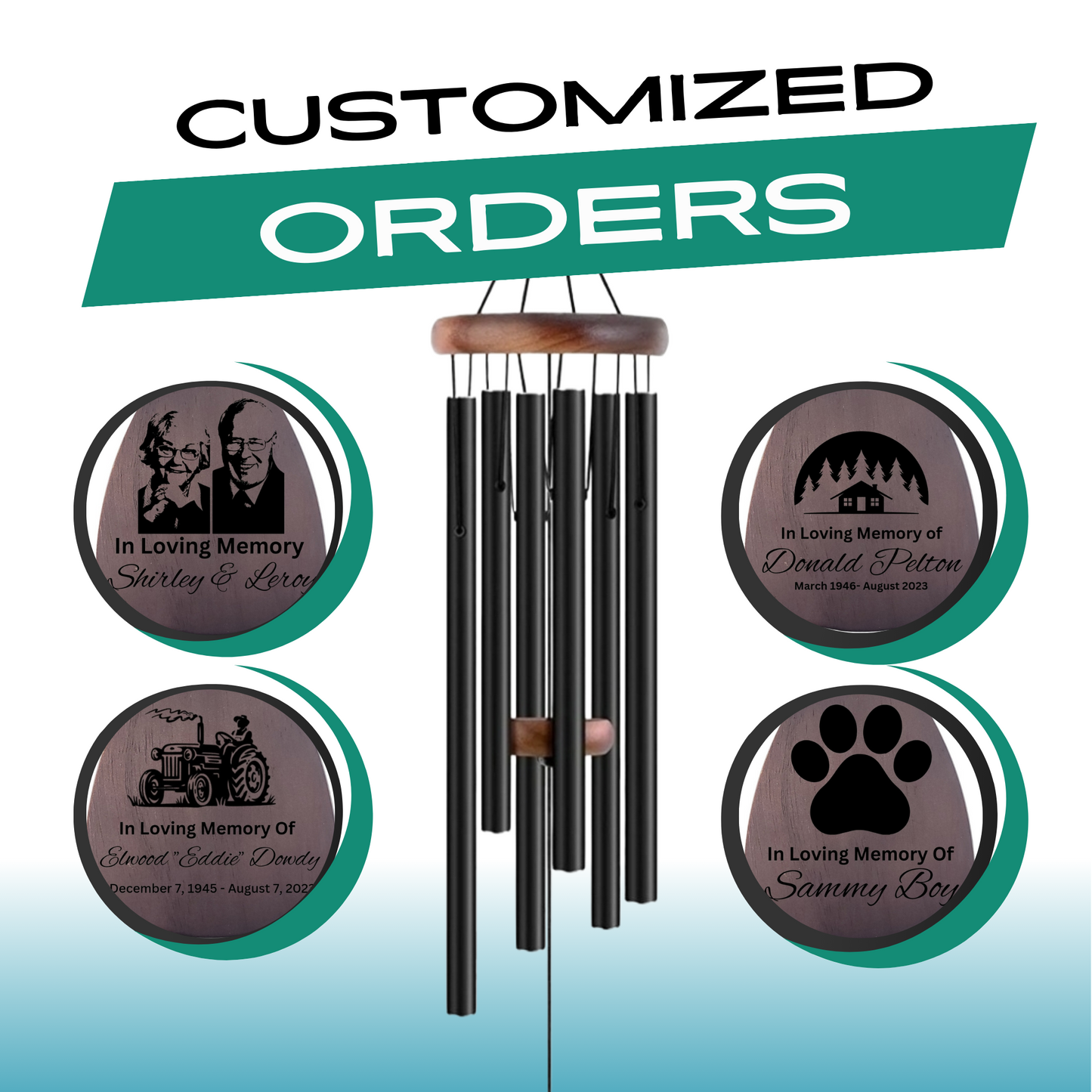 32" Serenity Memorial Wind Chimes - Thoughtful Gift For Special Occasions or Reflections