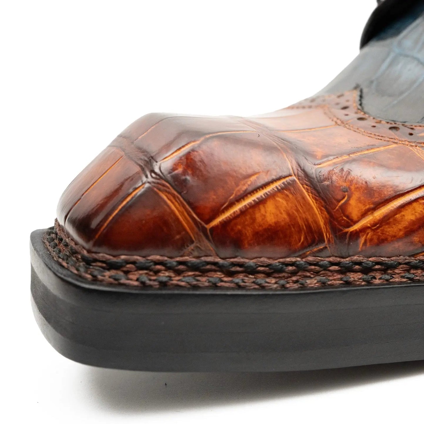 Exotic Crocodile Leather Derby Shoes