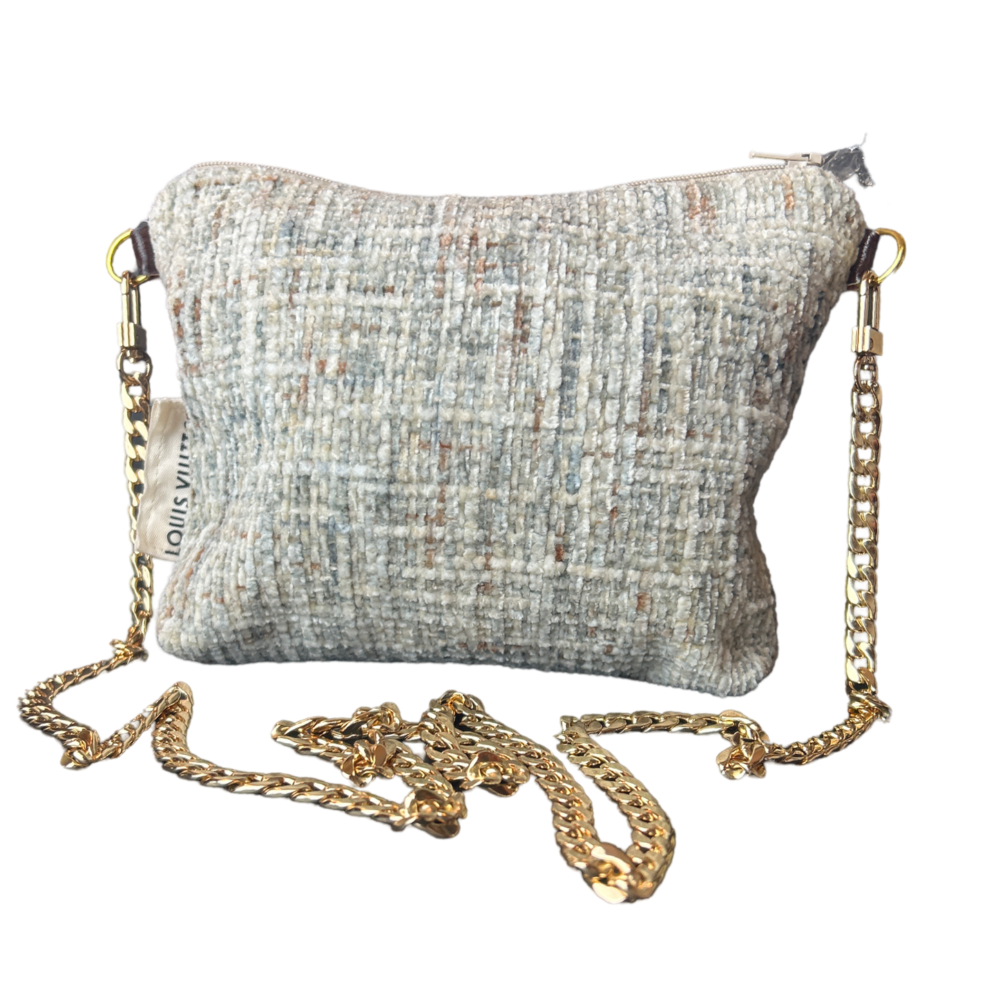 Au Fils du Temps Logo Vintage Silk Scarf Crossbody Bag