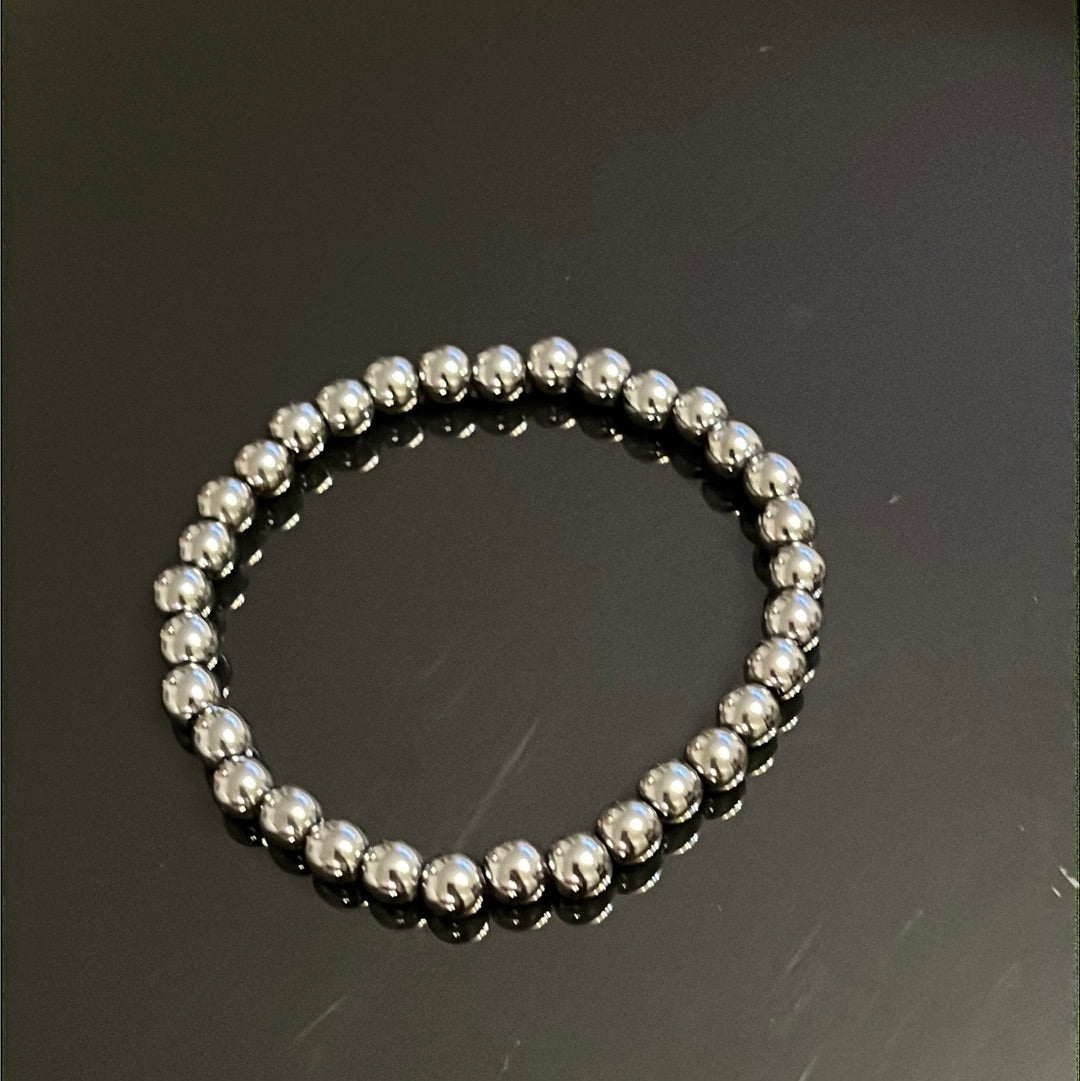 Hematite Bracelet - Stretchy & Unisex - Concordia Style Boutique