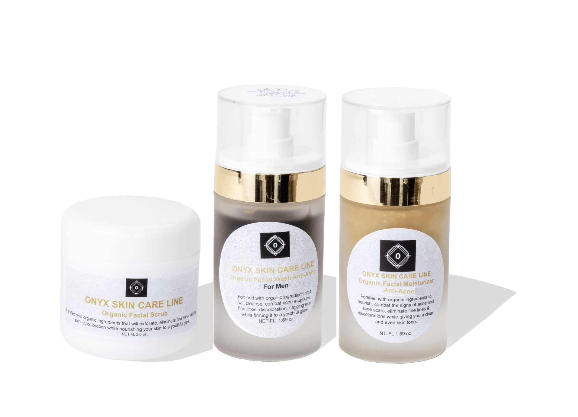 Organic Anti-Acne Three-Step System - Moderate/Severe Acne Prone Skin - For MEN - Concordia Style Boutique