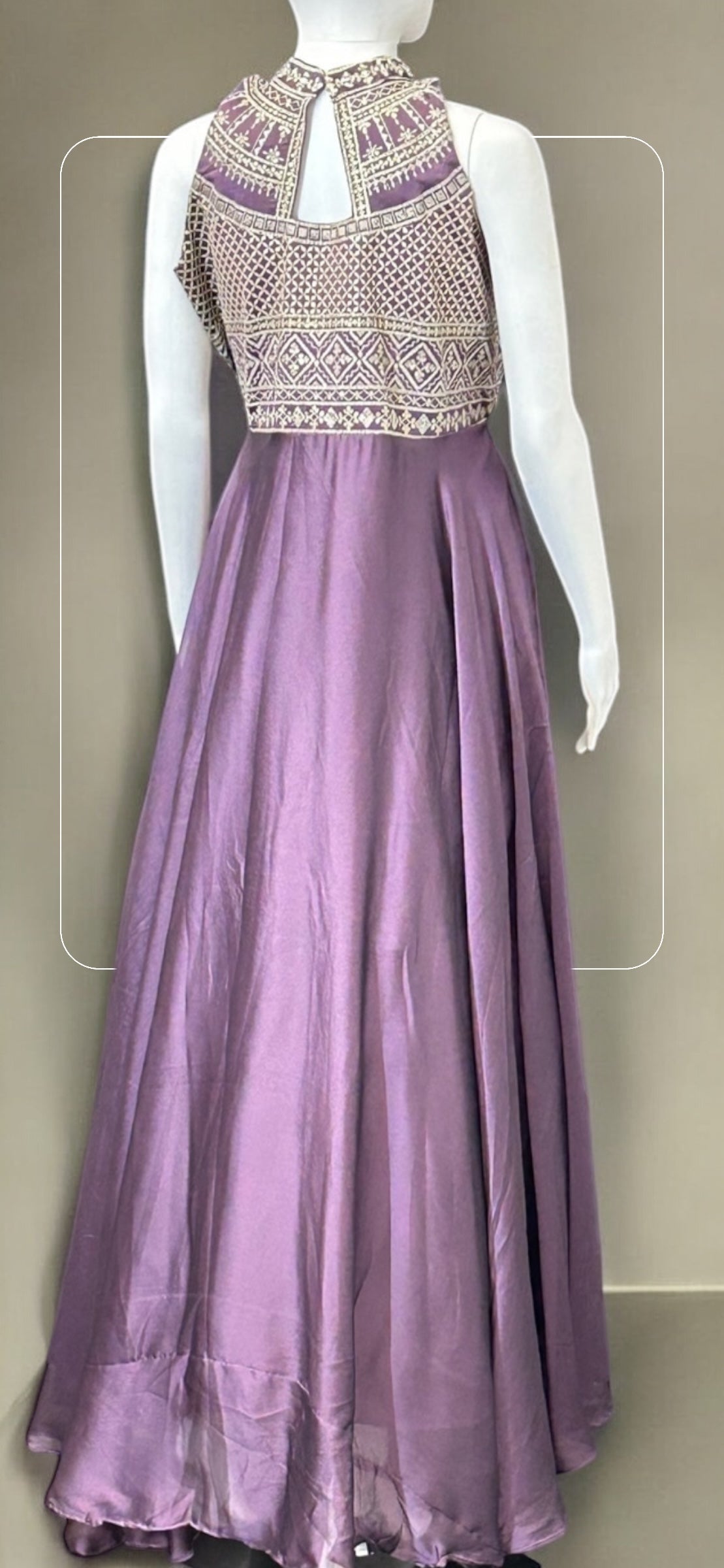 Chiffon silk Indo western gown/ long dress