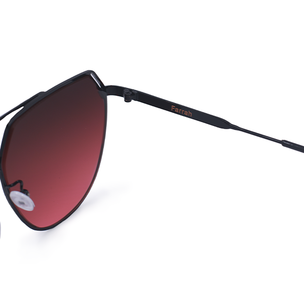 Farrah - Black Frame Ruby Lens Square Aviator Sunglasses - Concordia Style Boutique