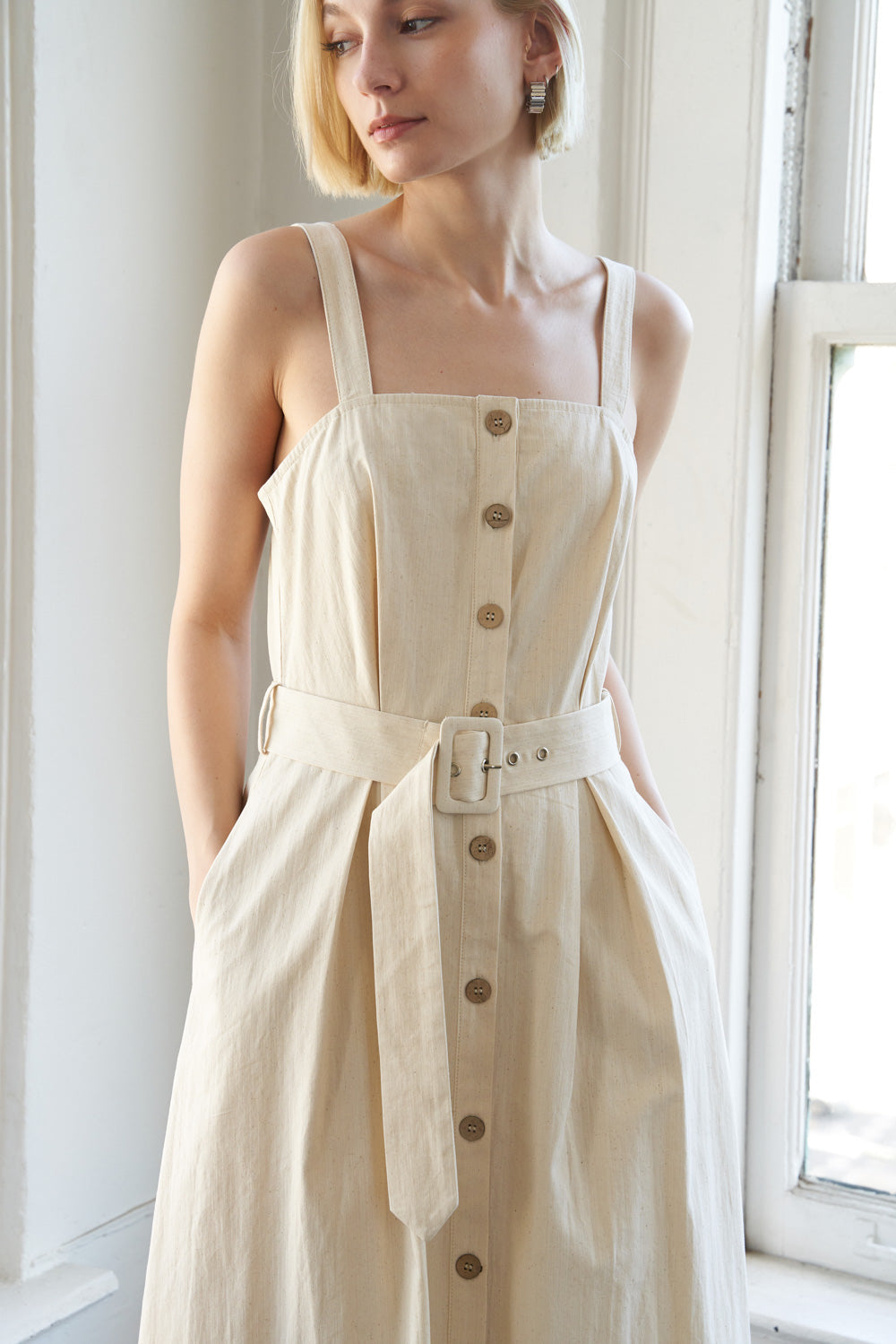 CALIFORNIA DREAMING WOVEN MIDI DRESS - Concordia Style Boutique