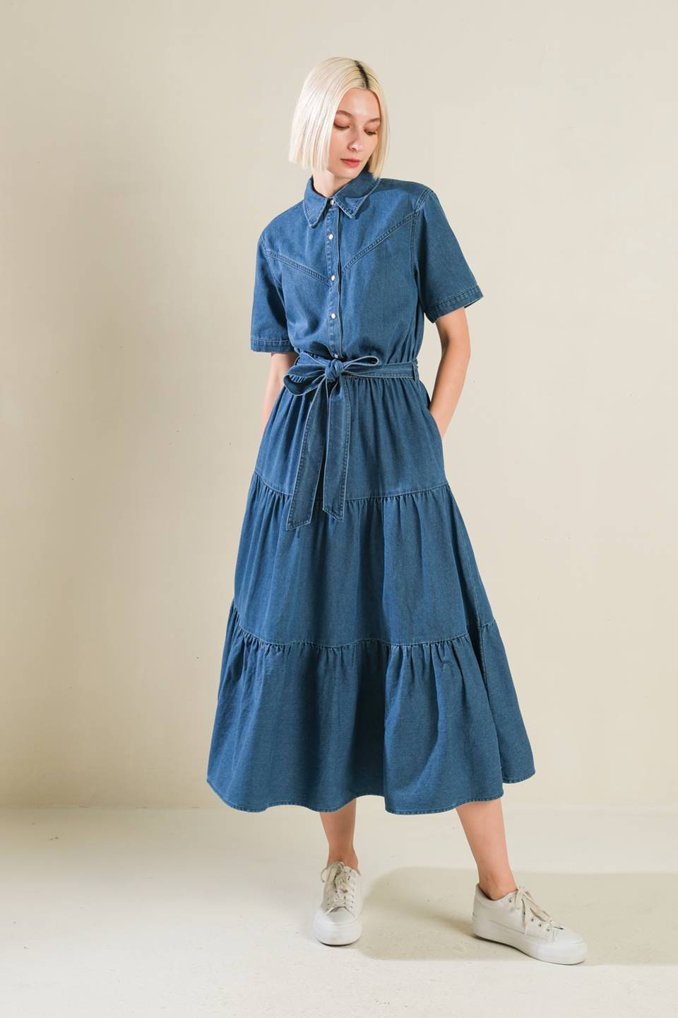 ABSOLUTE EDGE DENIM MIDI DRESS - Concordia Style Boutique