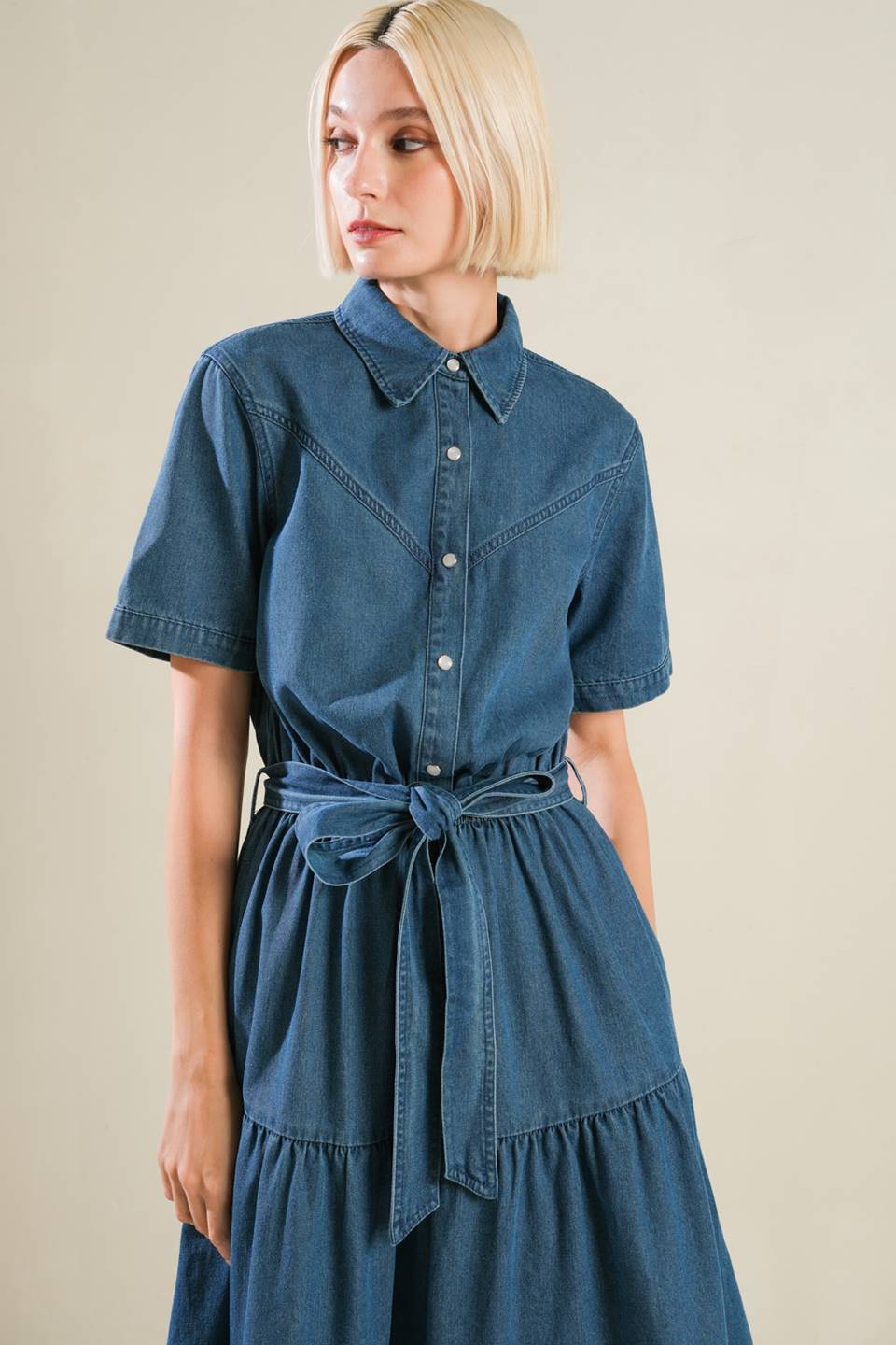 ABSOLUTE EDGE DENIM MIDI DRESS - Concordia Style Boutique