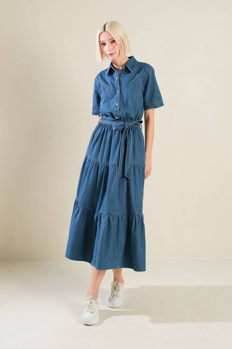 ABSOLUTE EDGE DENIM MIDI DRESS - Concordia Style Boutique