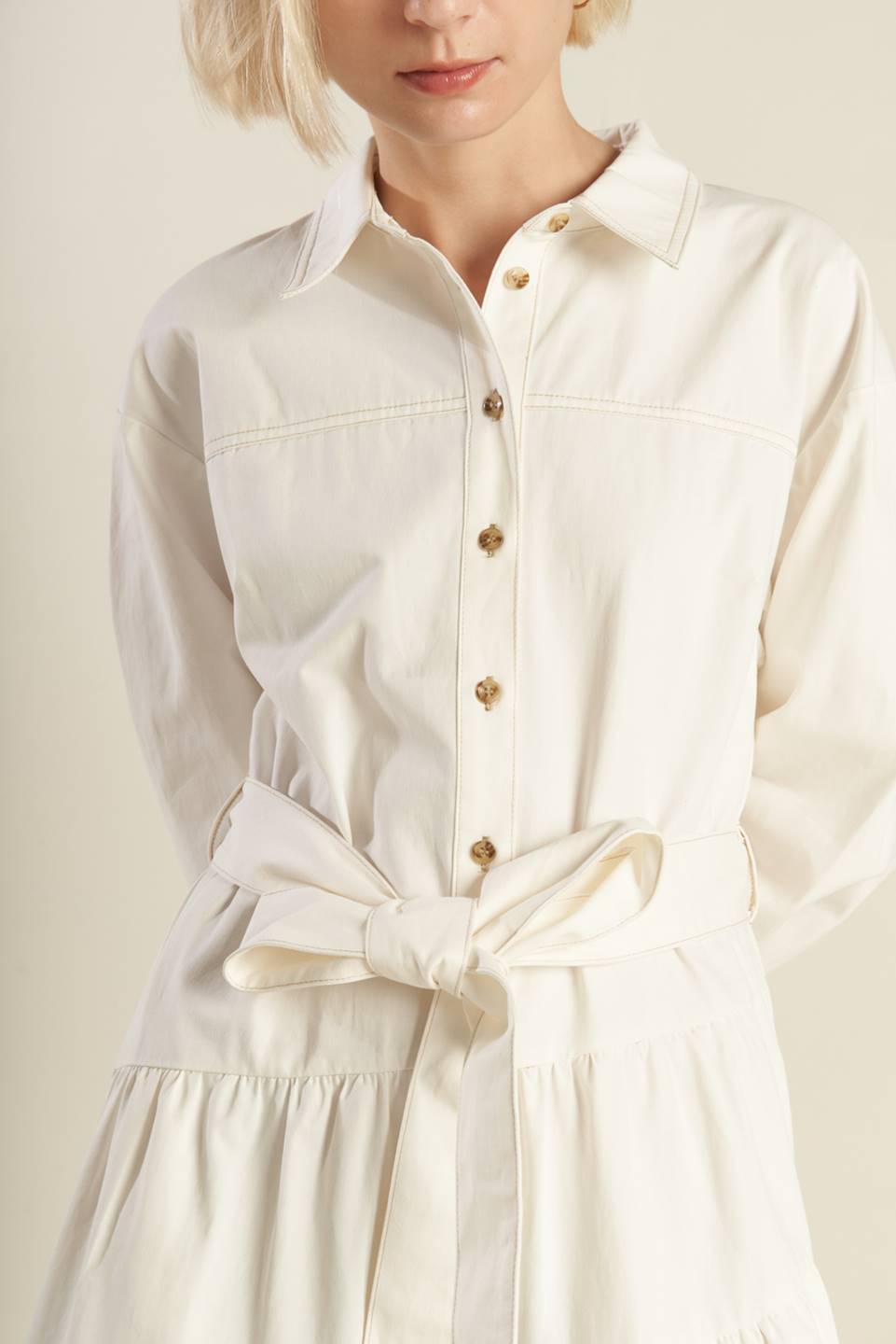 ANYTIME NOW WOVEN TWILL MIDI DRESS - Concordia Style Boutique