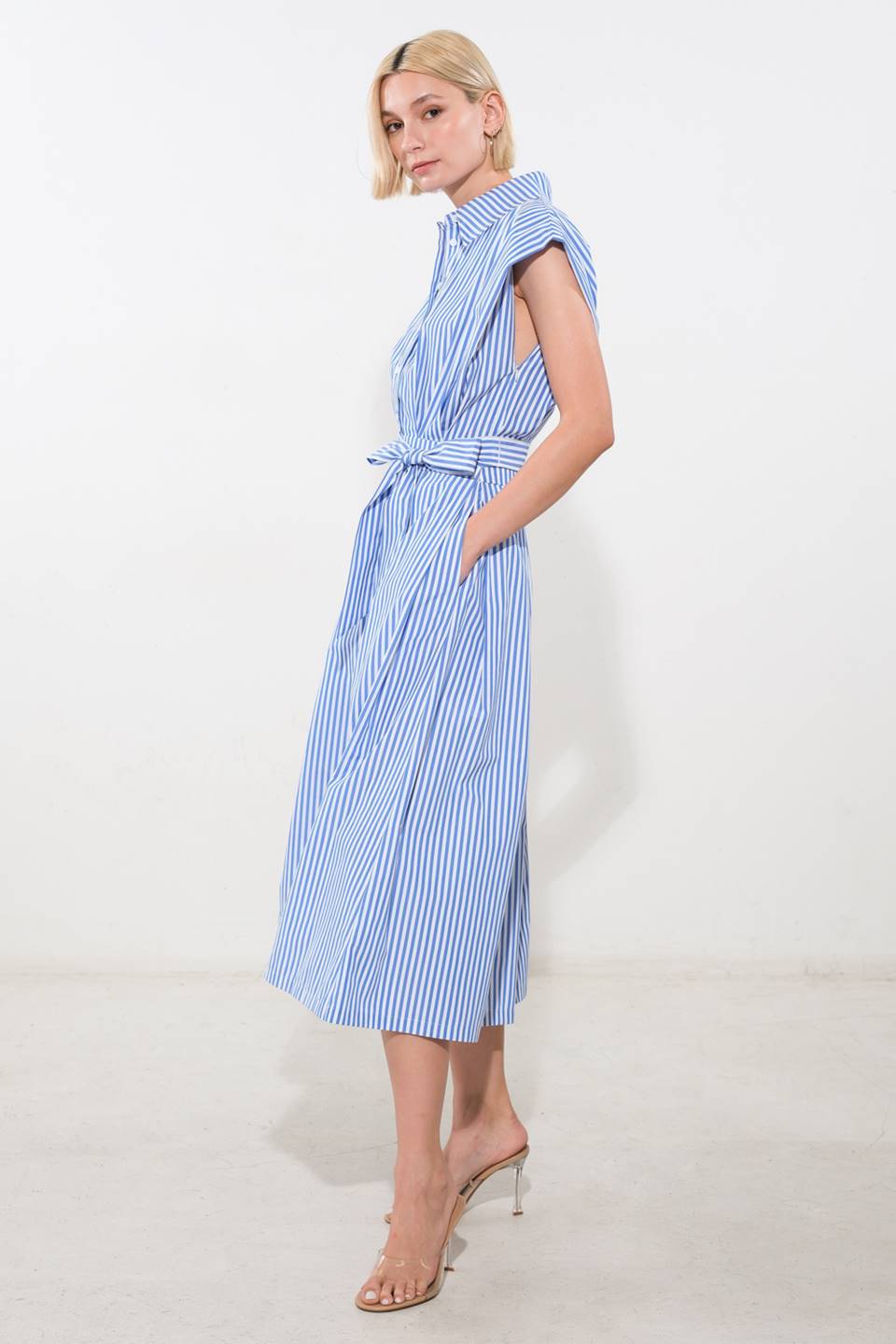 ALONG THE SHORELINE WOVEN MIDI DRESS - Concordia Style Boutique