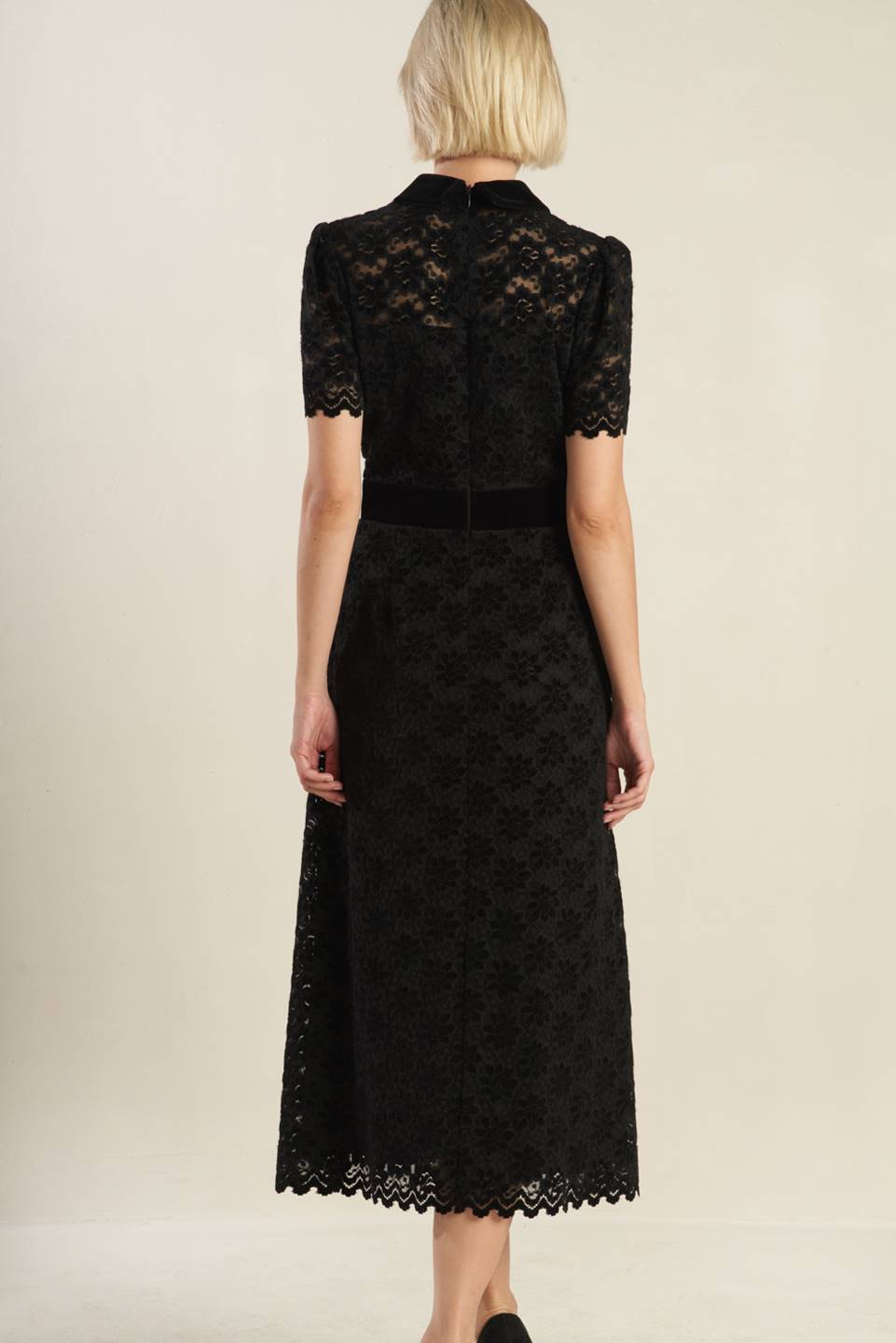 BOLD SYMPHONY WOVEN LACE MIDI DRESS - Concordia Style Boutique