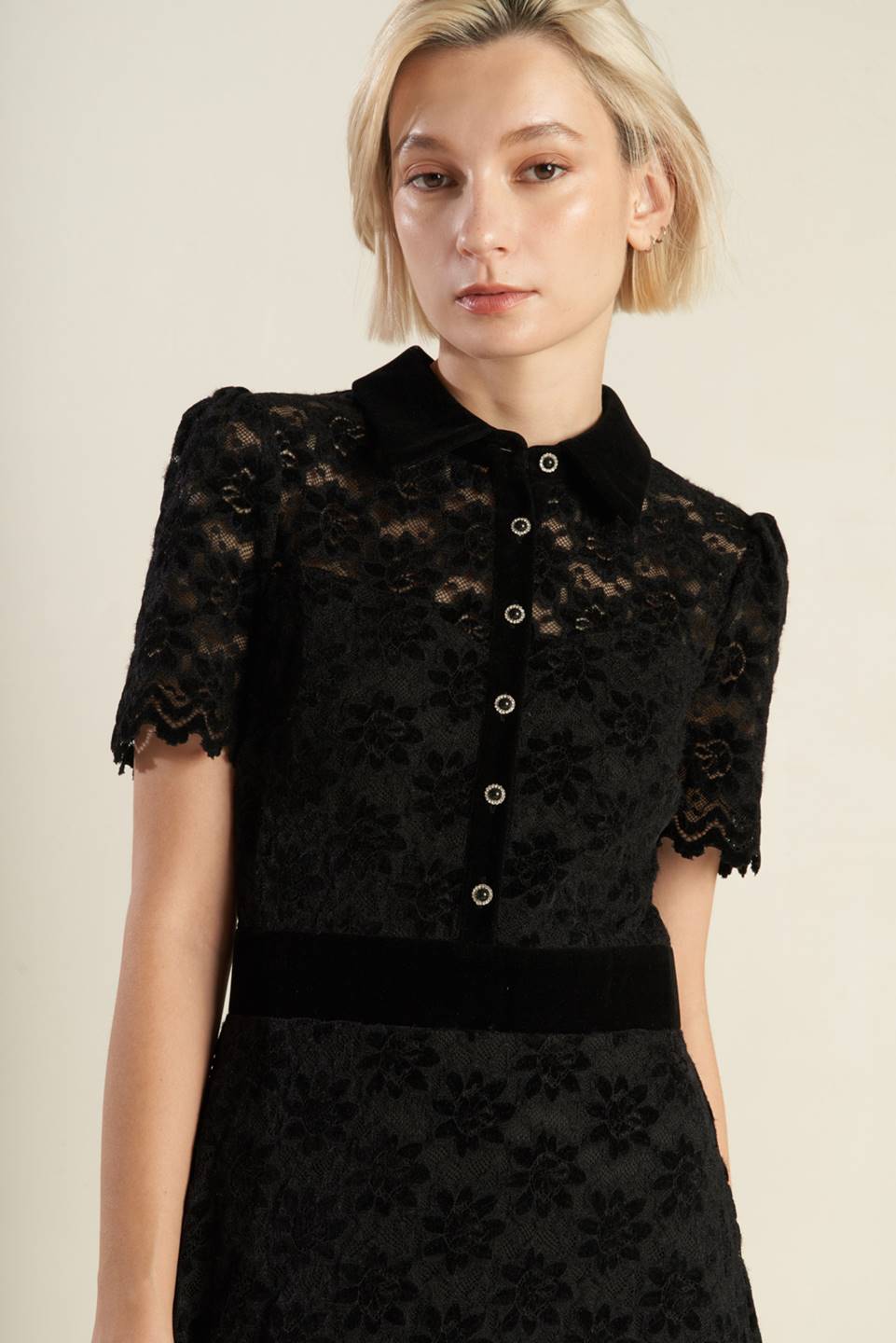 BOLD SYMPHONY WOVEN LACE MIDI DRESS - Concordia Style Boutique